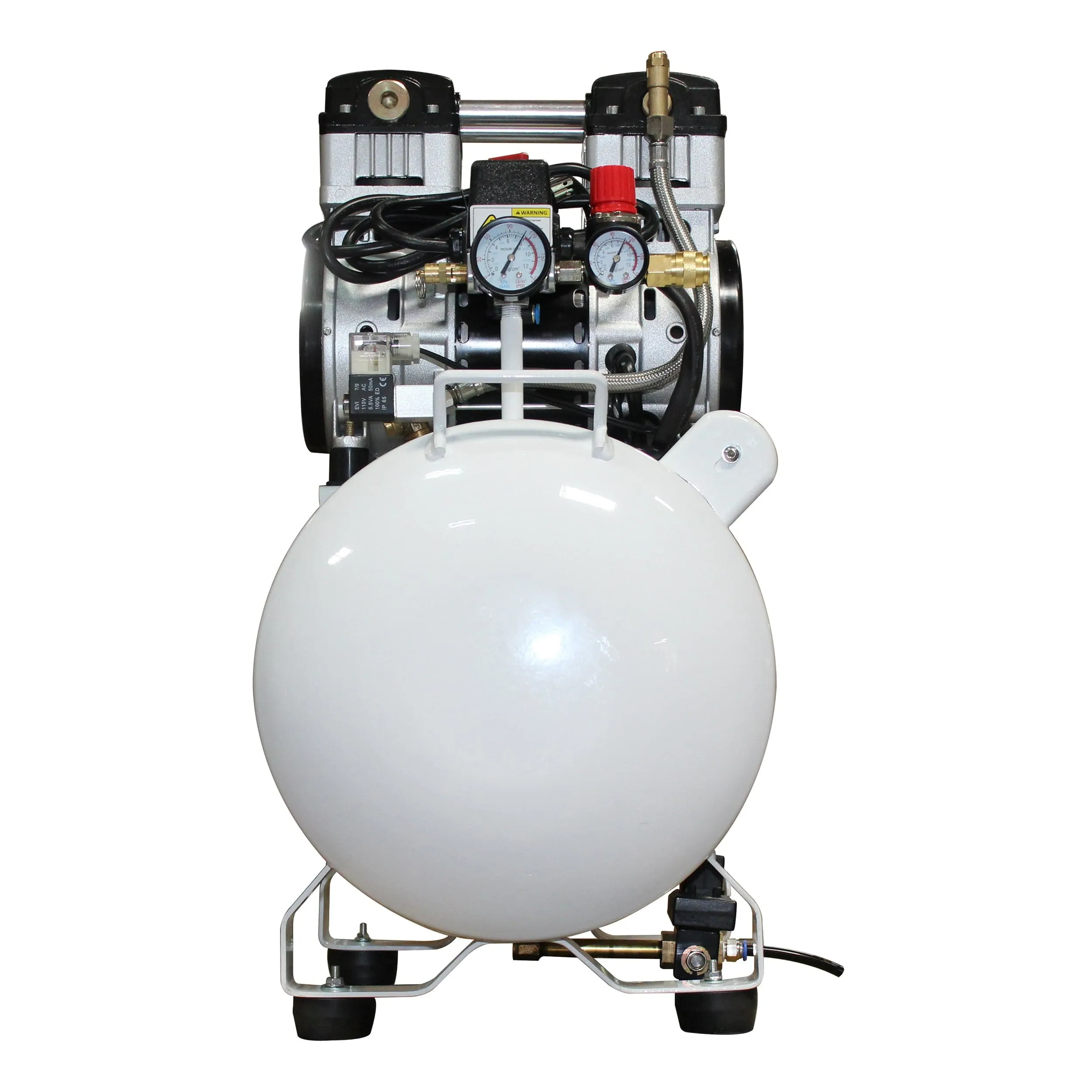 2HP 220V 10 Gallon Oil-Free Steel Tank Air Compressor with Auto Drain Valve