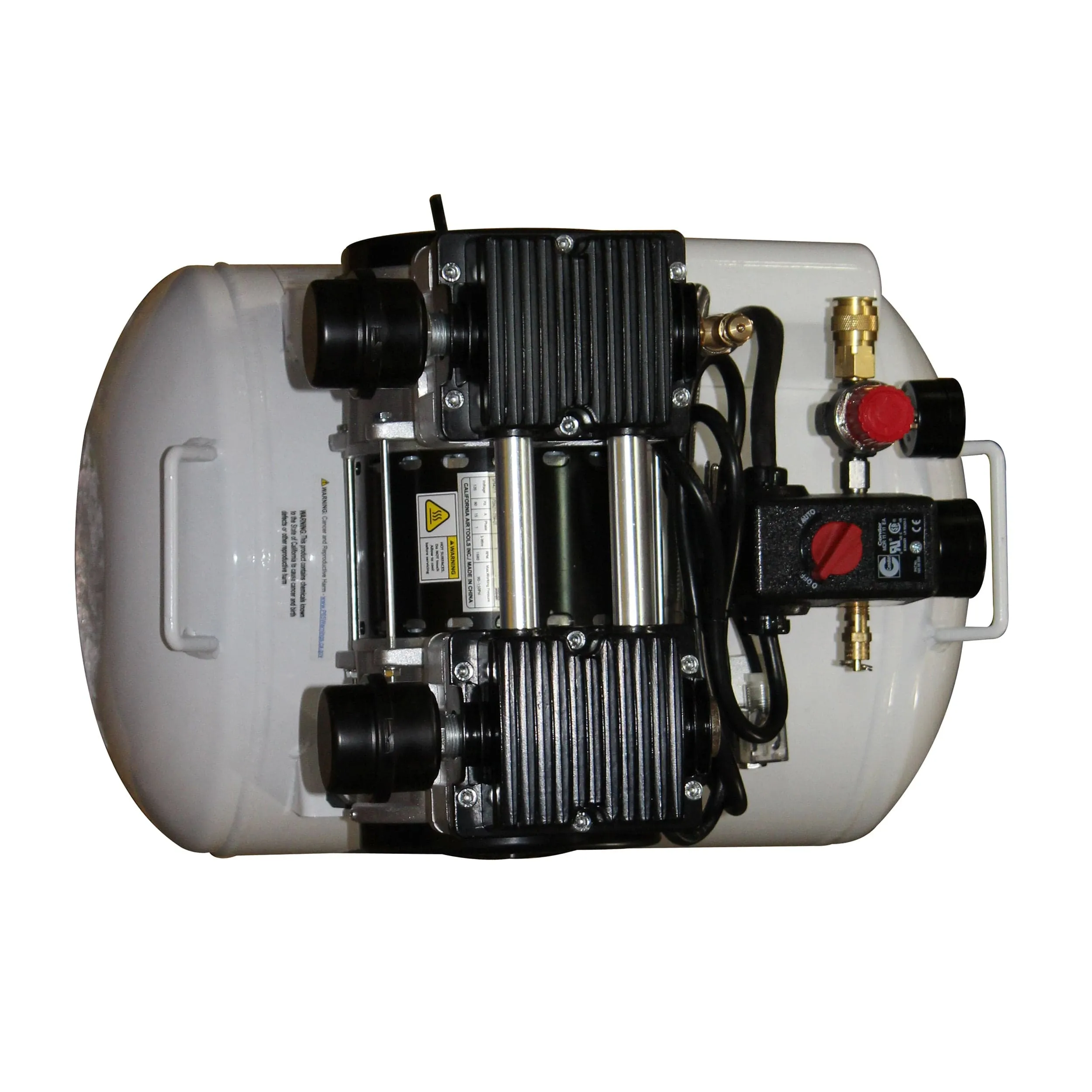 2HP 220V 10 Gallon Oil-Free Steel Tank Air Compressor with Auto Drain Valve