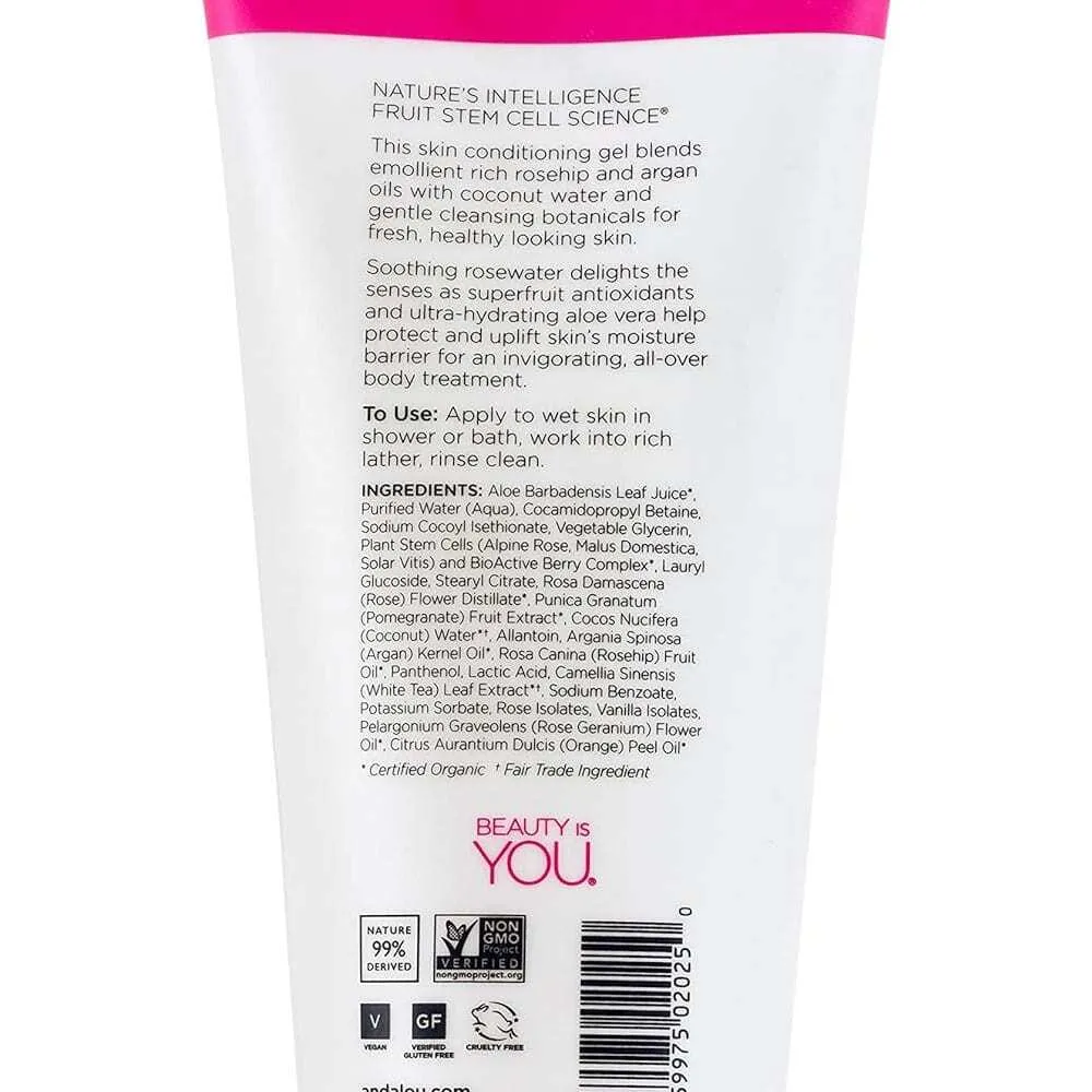 3x Andalou Naturals 1000 Roses Soothing Shower Gel 251ml
