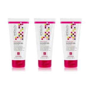 3x Andalou Naturals 1000 Roses Soothing Shower Gel 251ml