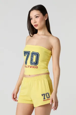 70 Embroidered Fleece Short