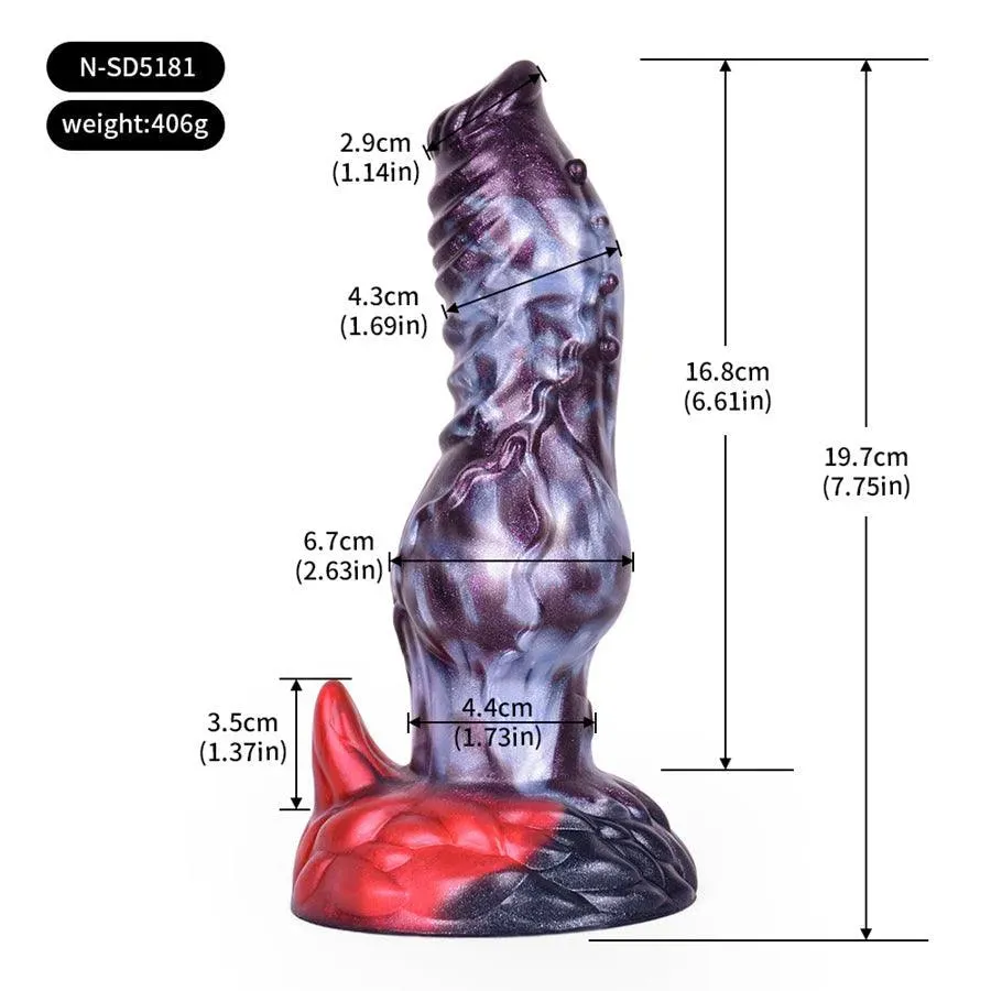 8 Inches Suction Cup Knot Dildo