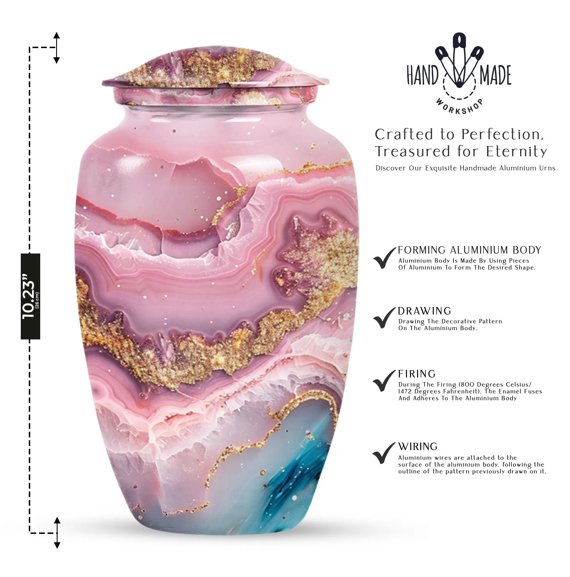 Abstract Ash Reservoir: A Memoriam Keepsake Cremation Urn