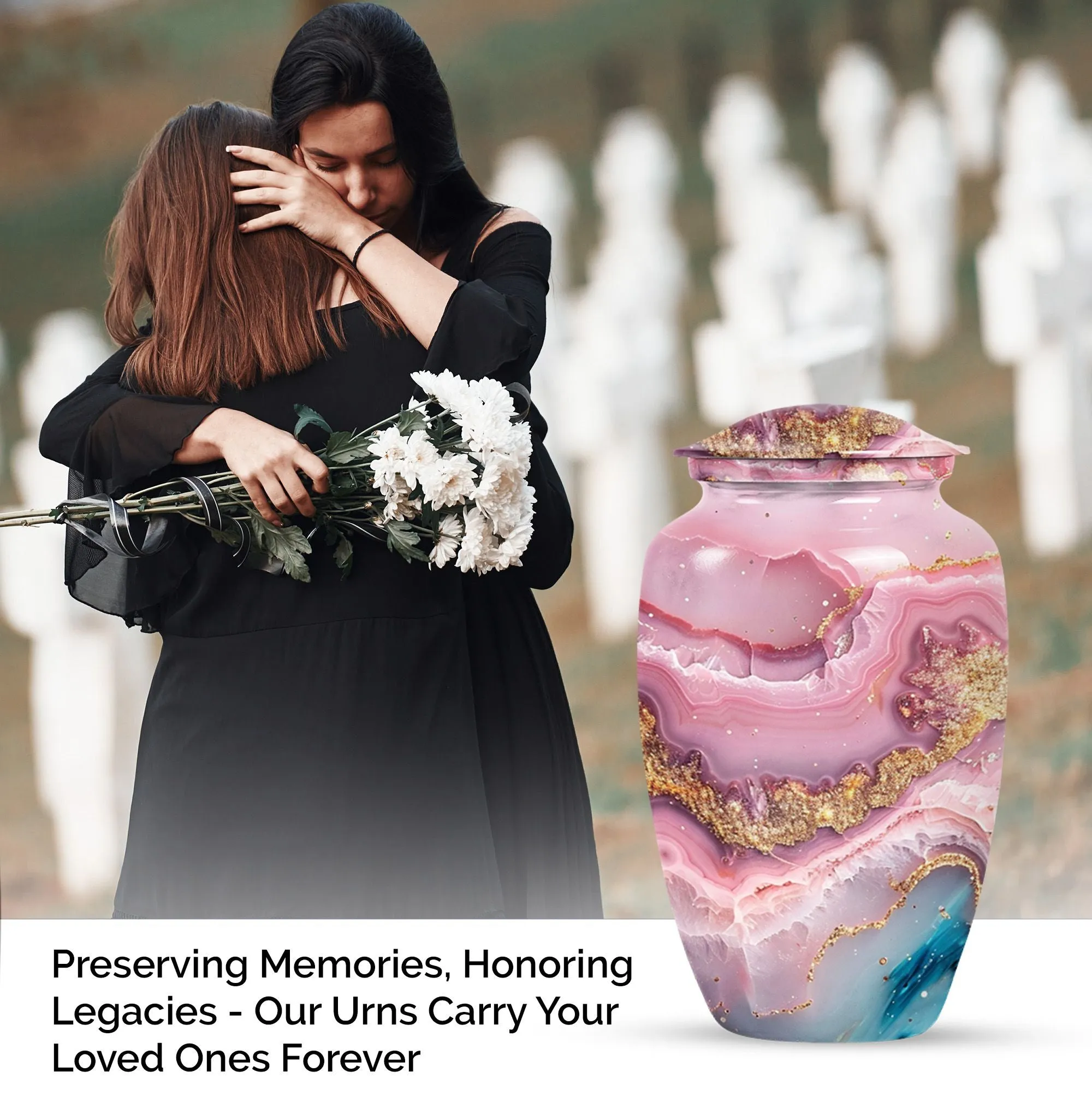 Abstract Ash Reservoir: A Memoriam Keepsake Cremation Urn