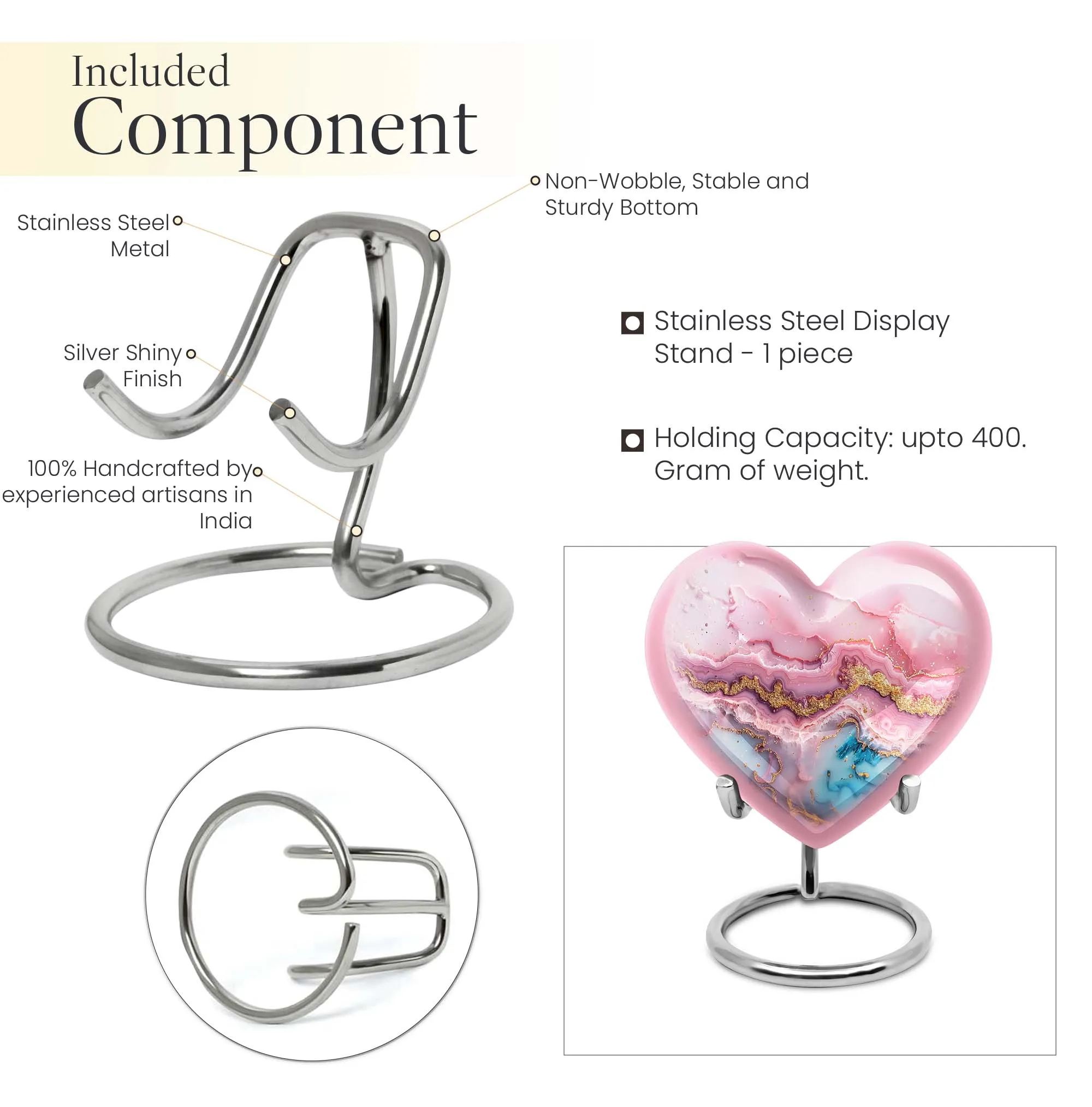 Abstract-Love: Heart-shaped Memorial Abstract Urn For Ashes
