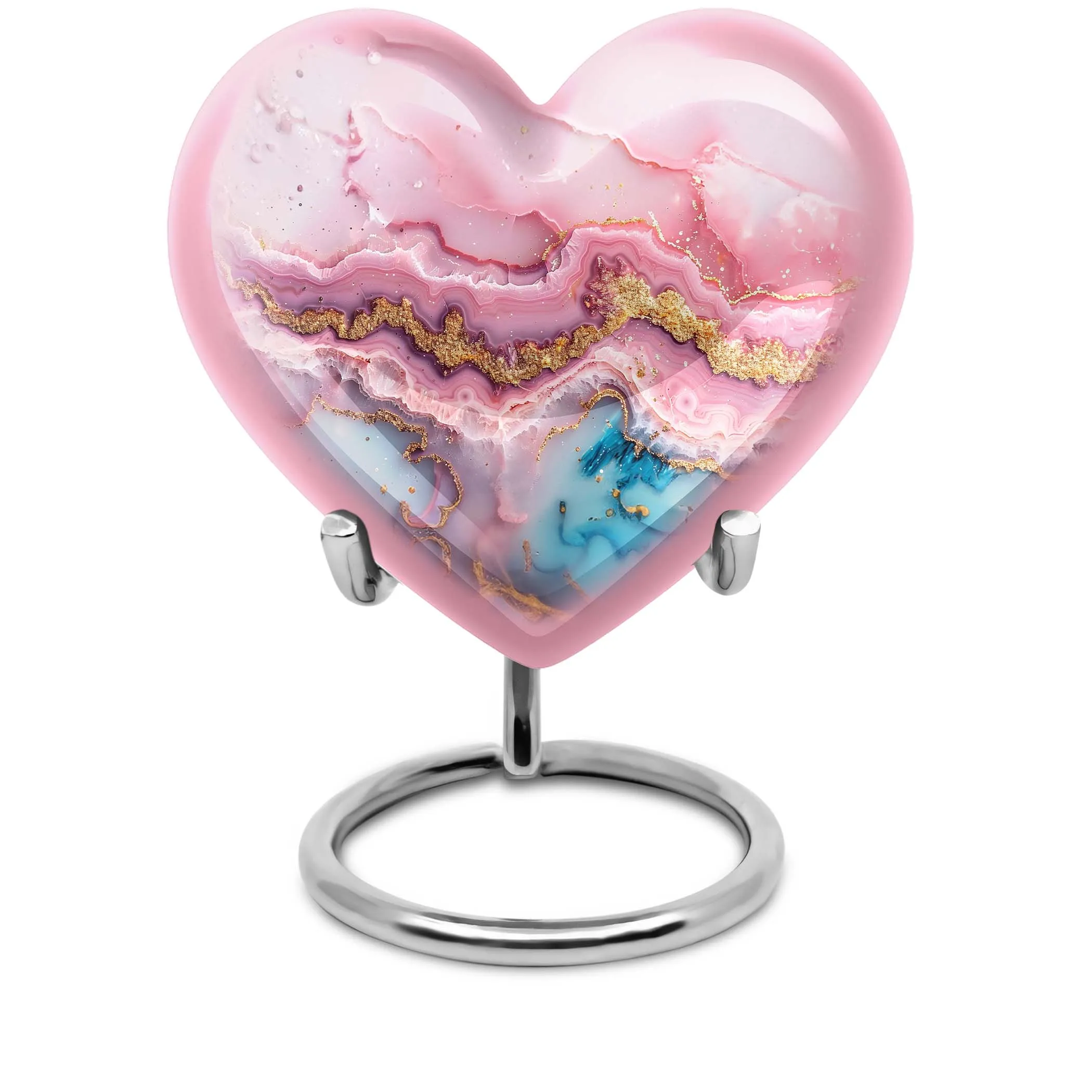 Abstract-Love: Heart-shaped Memorial Abstract Urn For Ashes