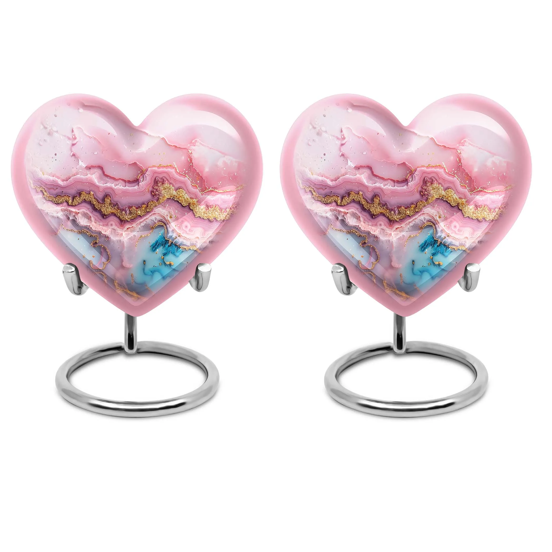 Abstract-Love: Heart-shaped Memorial Abstract Urn For Ashes