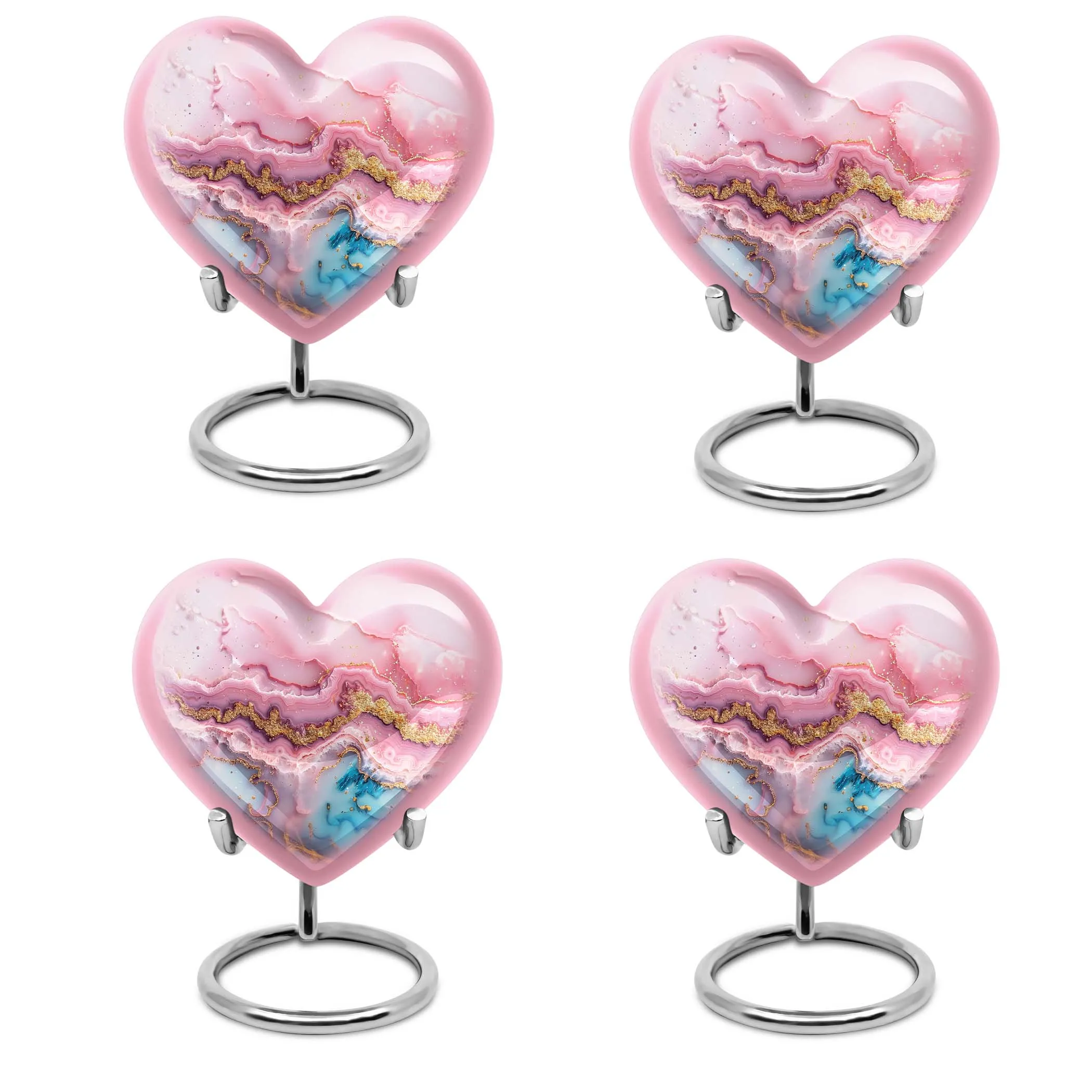 Abstract-Love: Heart-shaped Memorial Abstract Urn For Ashes
