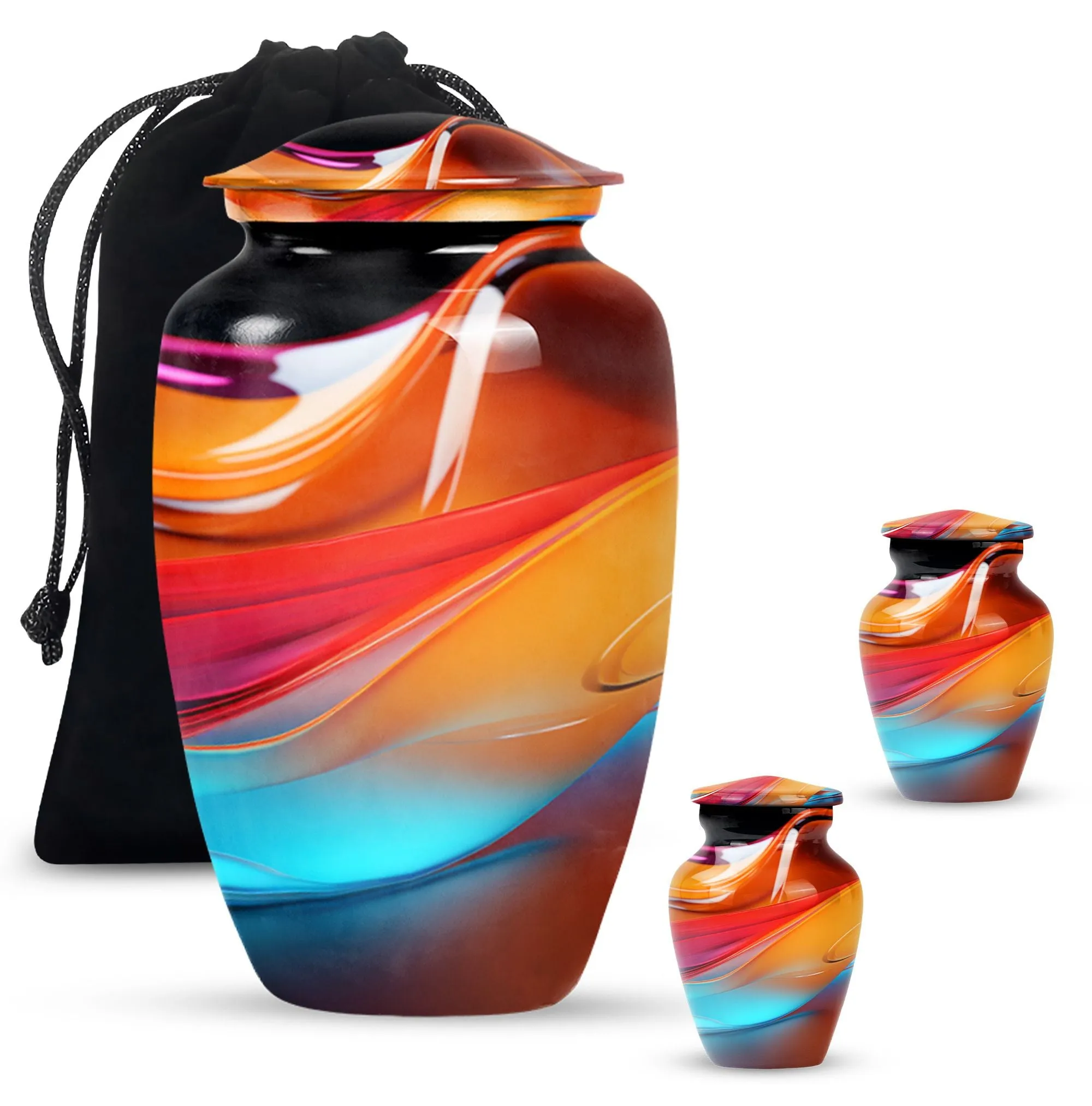 Abstract Medium Cremation Urn for Cremated Ashes Memorials