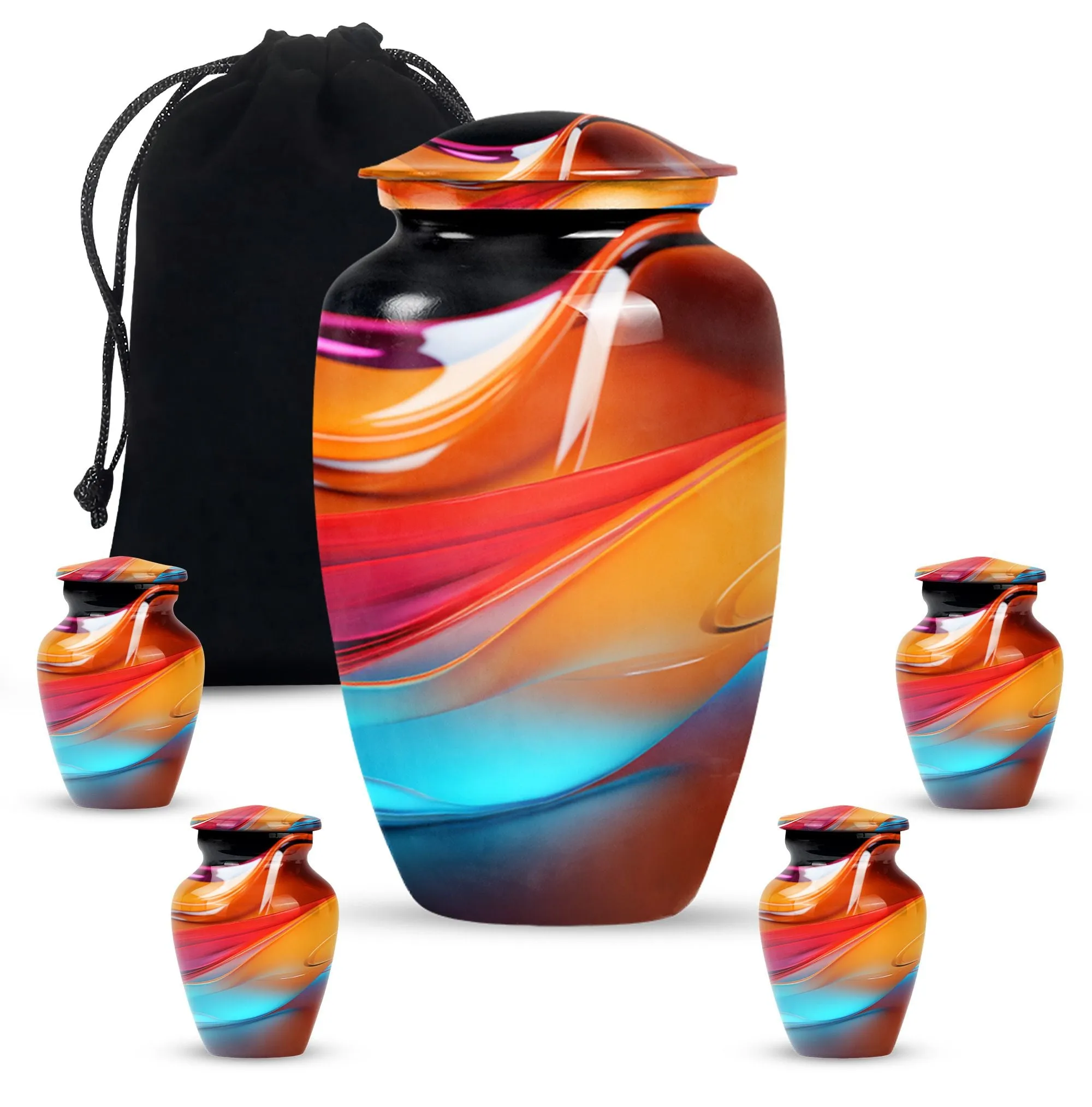 Abstract Medium Cremation Urn for Cremated Ashes Memorials