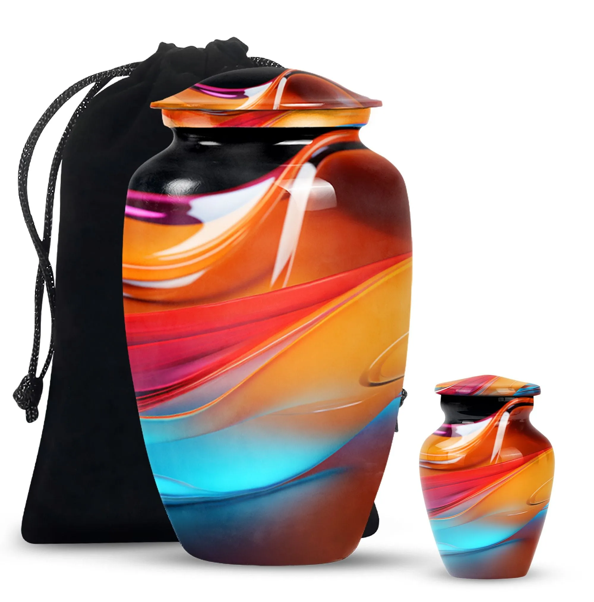 Abstract Medium Cremation Urn for Cremated Ashes Memorials