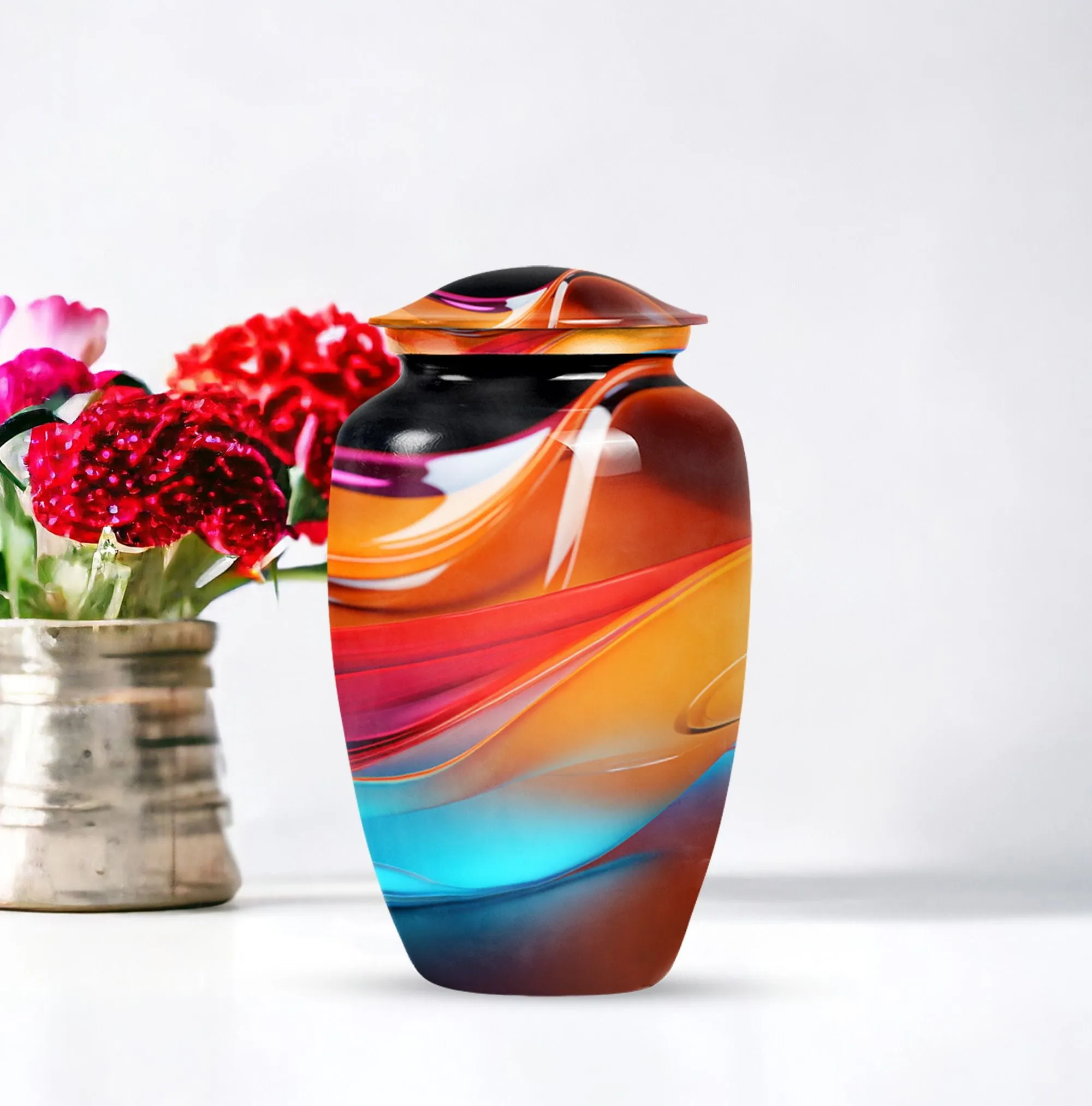 Abstract Medium Cremation Urn for Cremated Ashes Memorials