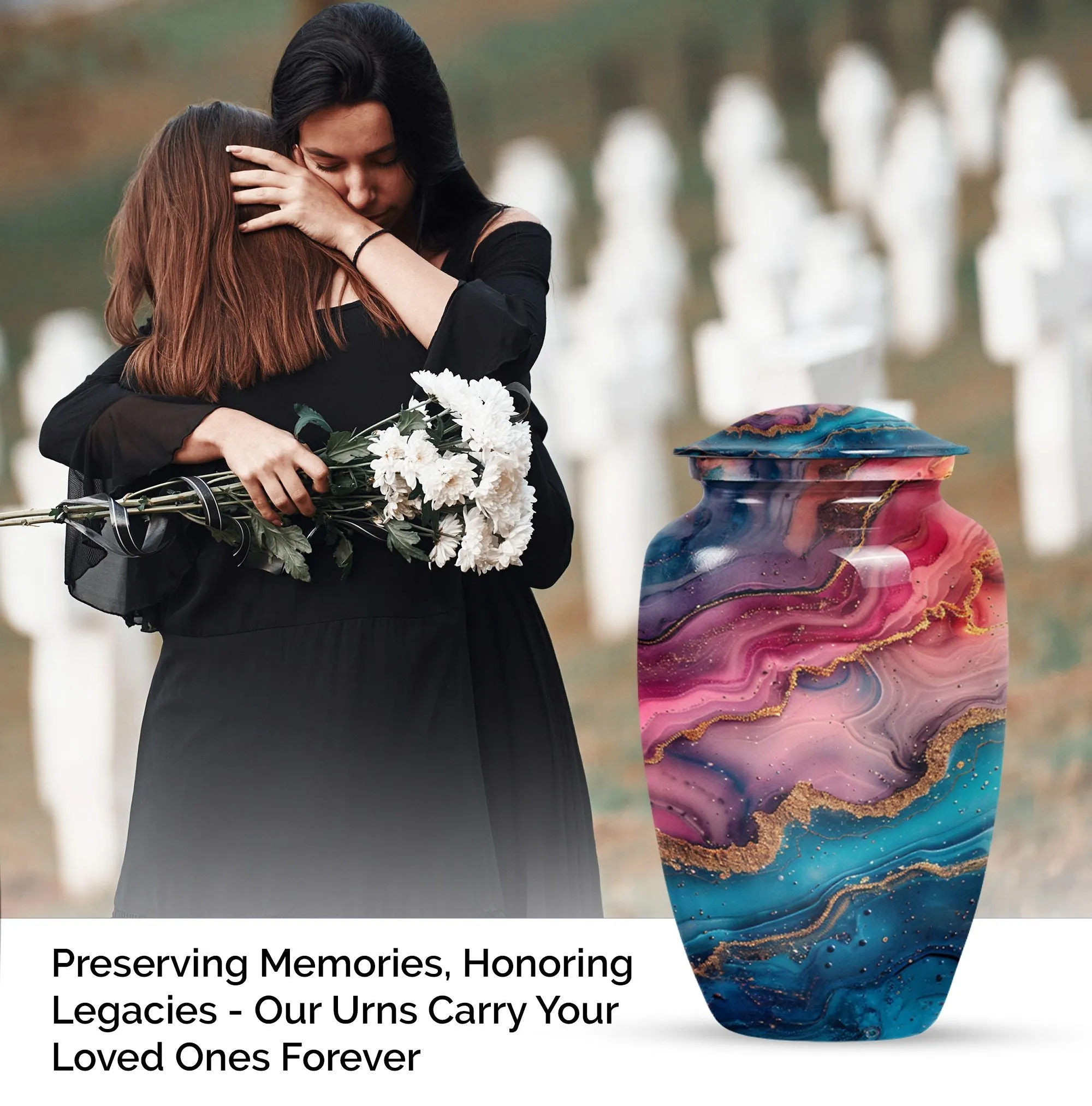 Abstract Urn - A Commemorative Memorial for Mom