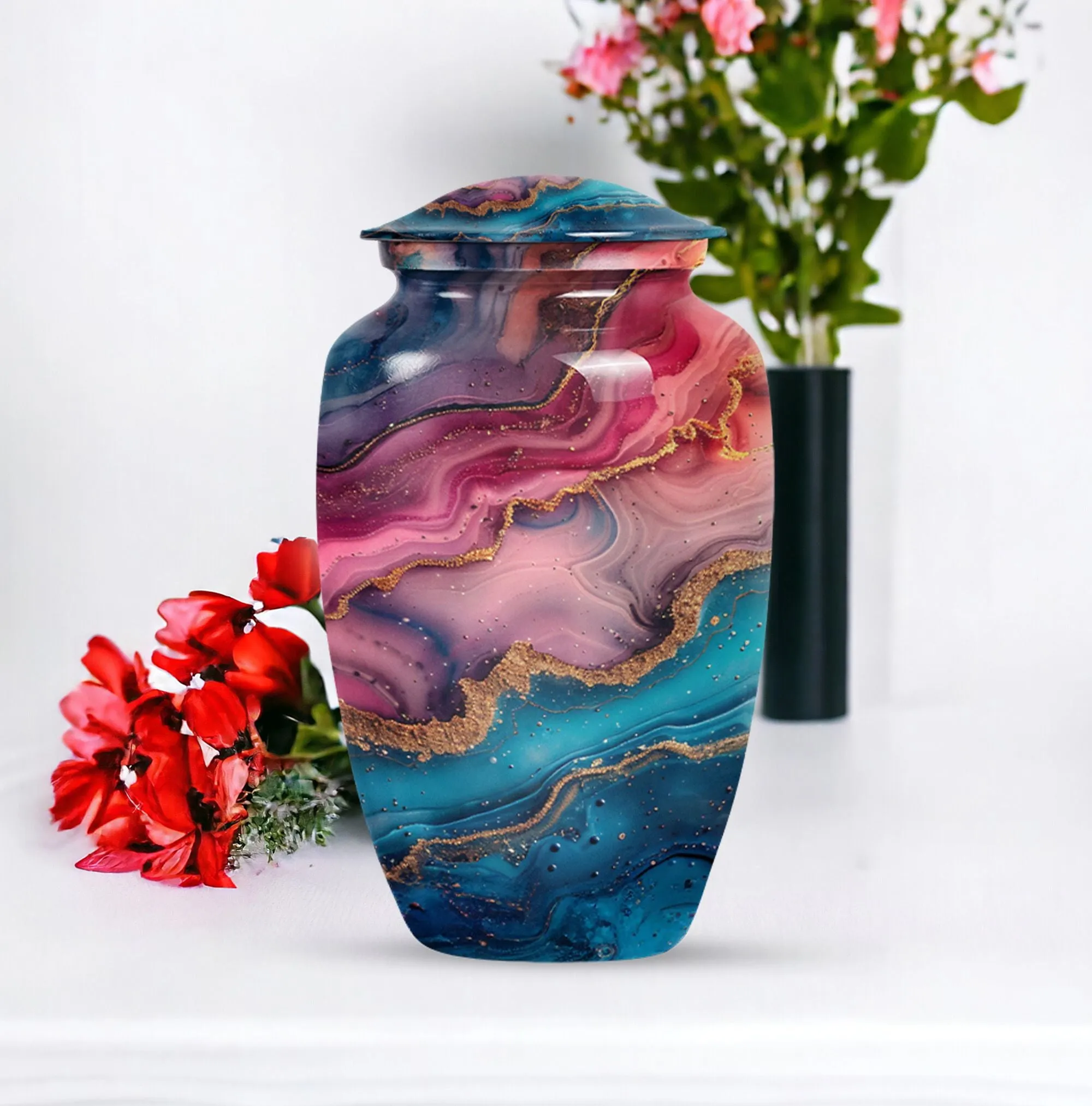 Abstract Urn - A Commemorative Memorial for Mom