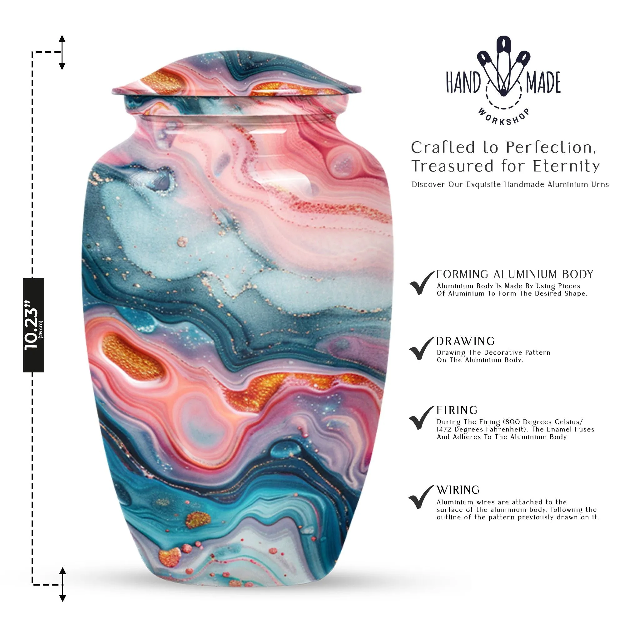 Abstract Urn Tribute - Enduring Cremation Dad Urn for Ashes