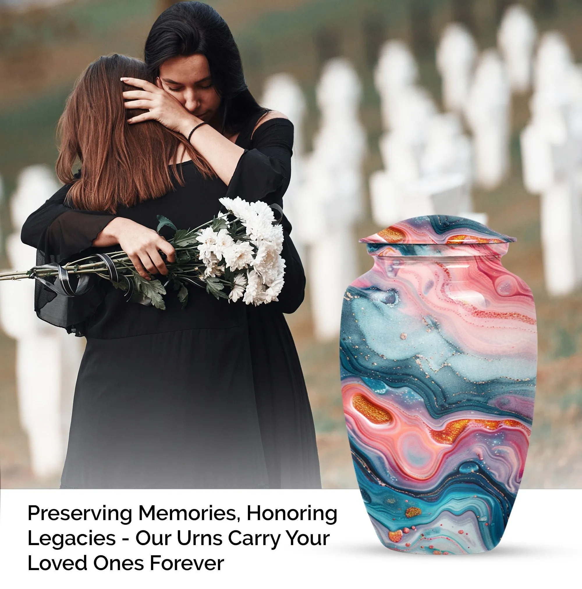 Abstract Urn Tribute - Enduring Cremation Dad Urn for Ashes