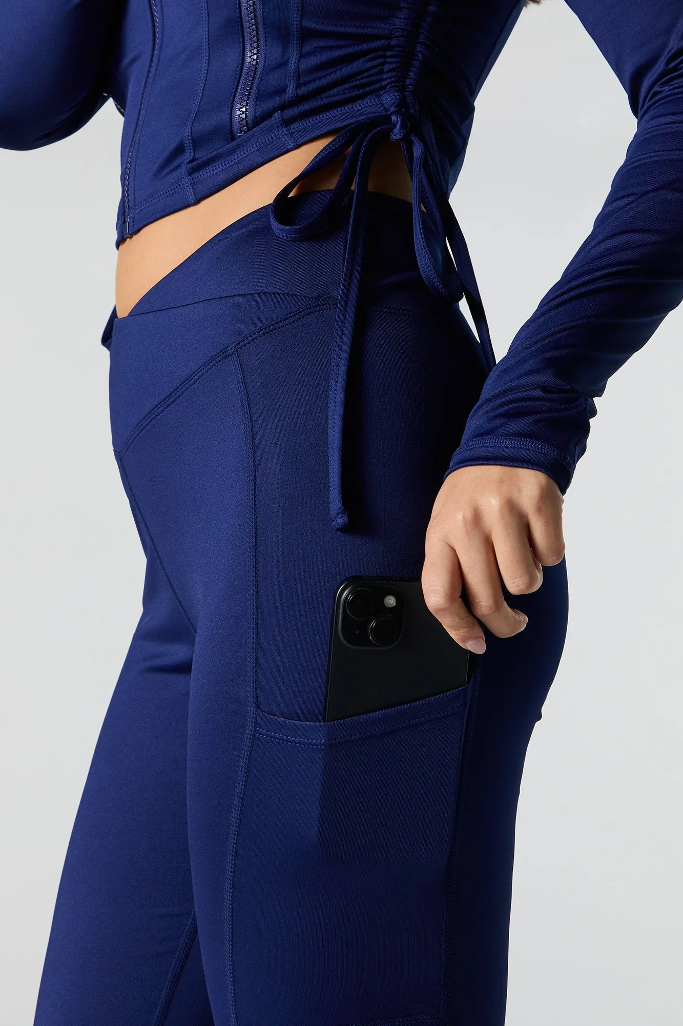 Active Criss Cross Waist Flare Pant