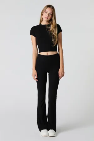 Active Ribbed Flare Pant