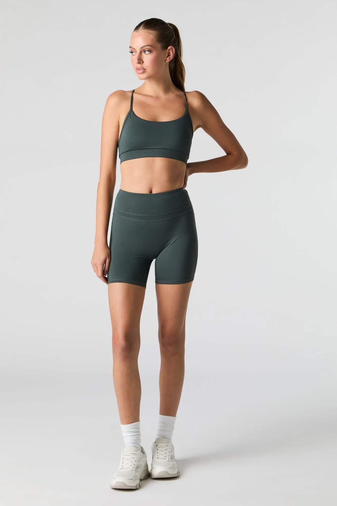 Active Ruched Back Biker Short