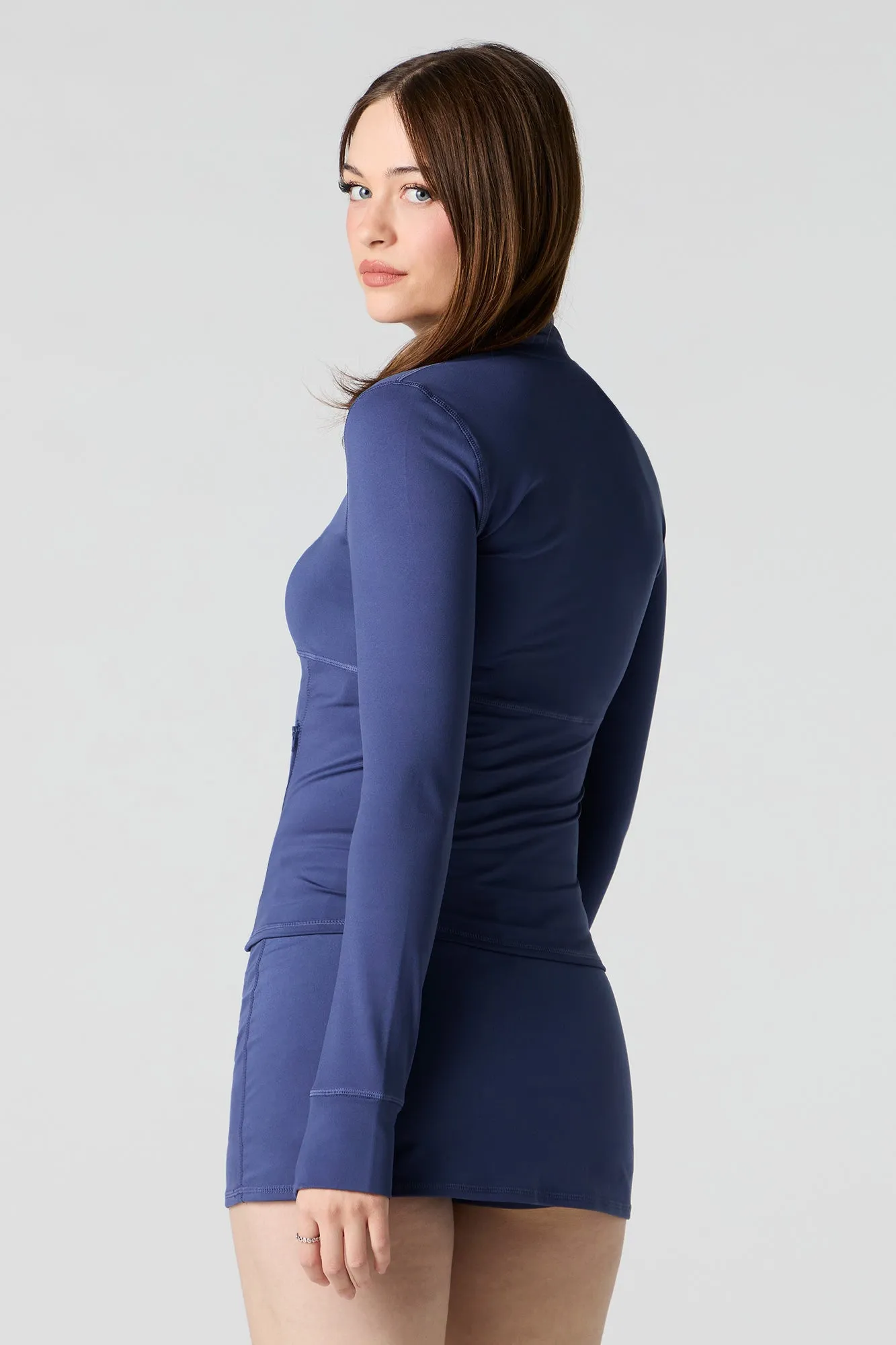 Active Zip-Up Long Sleeve Top