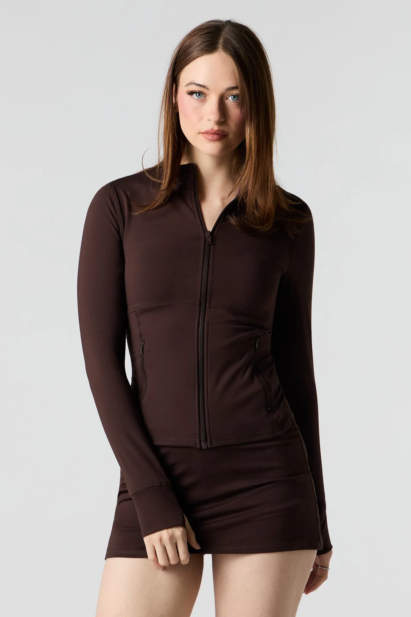 Active Zip-Up Long Sleeve Top