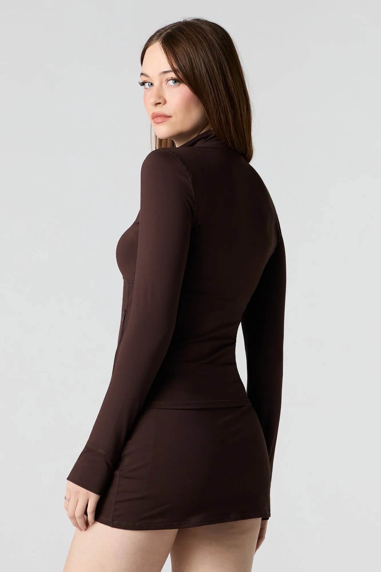 Active Zip-Up Long Sleeve Top