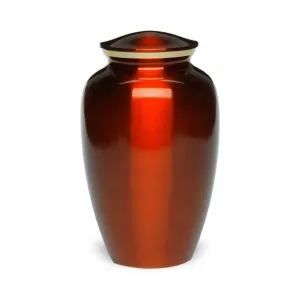 ADULT Classic Brass urn -1541-  Color Perfection Gold-tone band - High-gloss