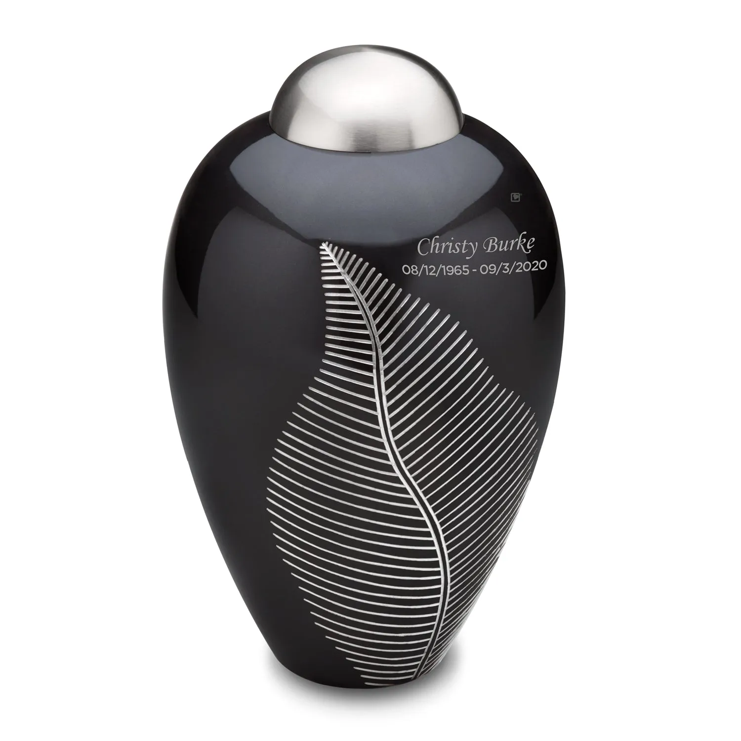 Adult Midnight Leaf Cremation Urn - COMFORT by LoveUrns