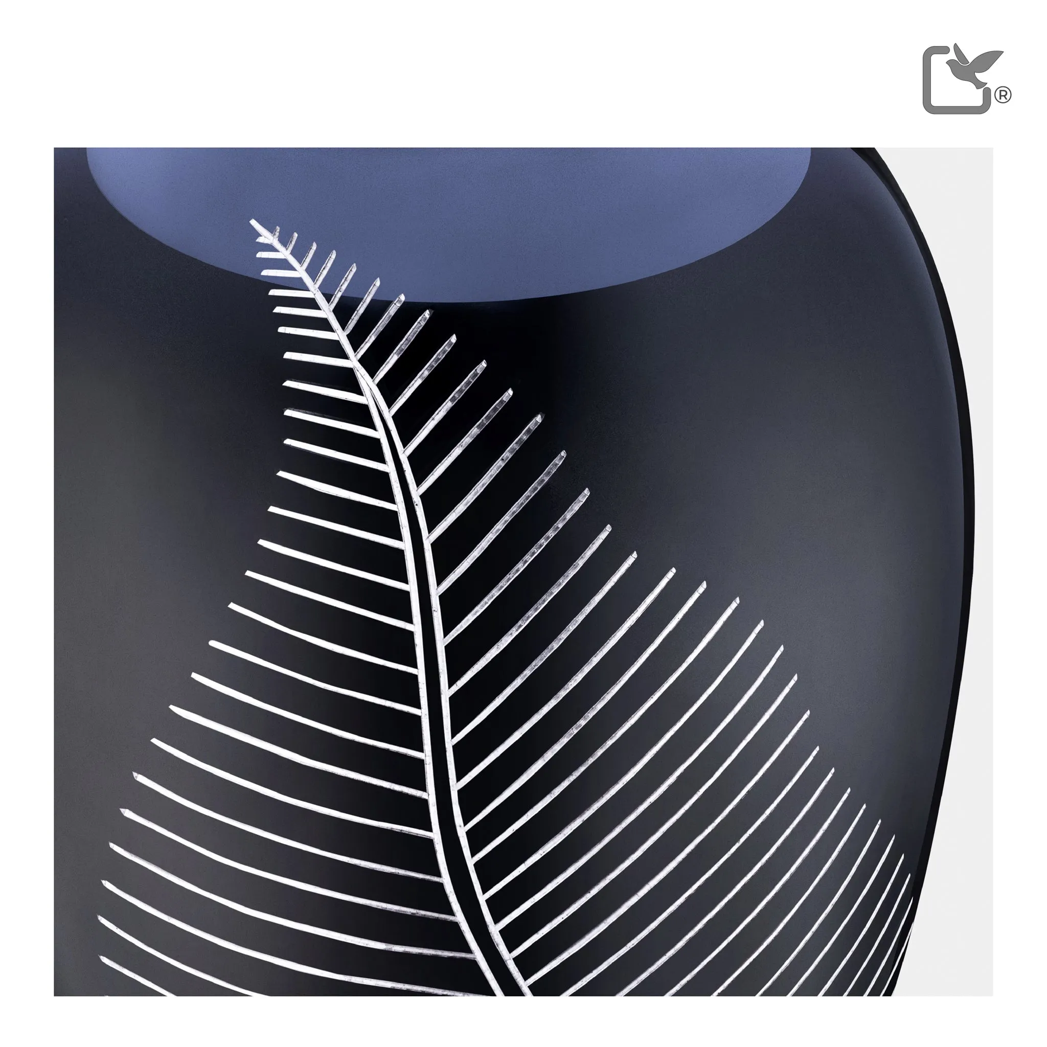 Adult Midnight Leaf Cremation Urn - COMFORT by LoveUrns