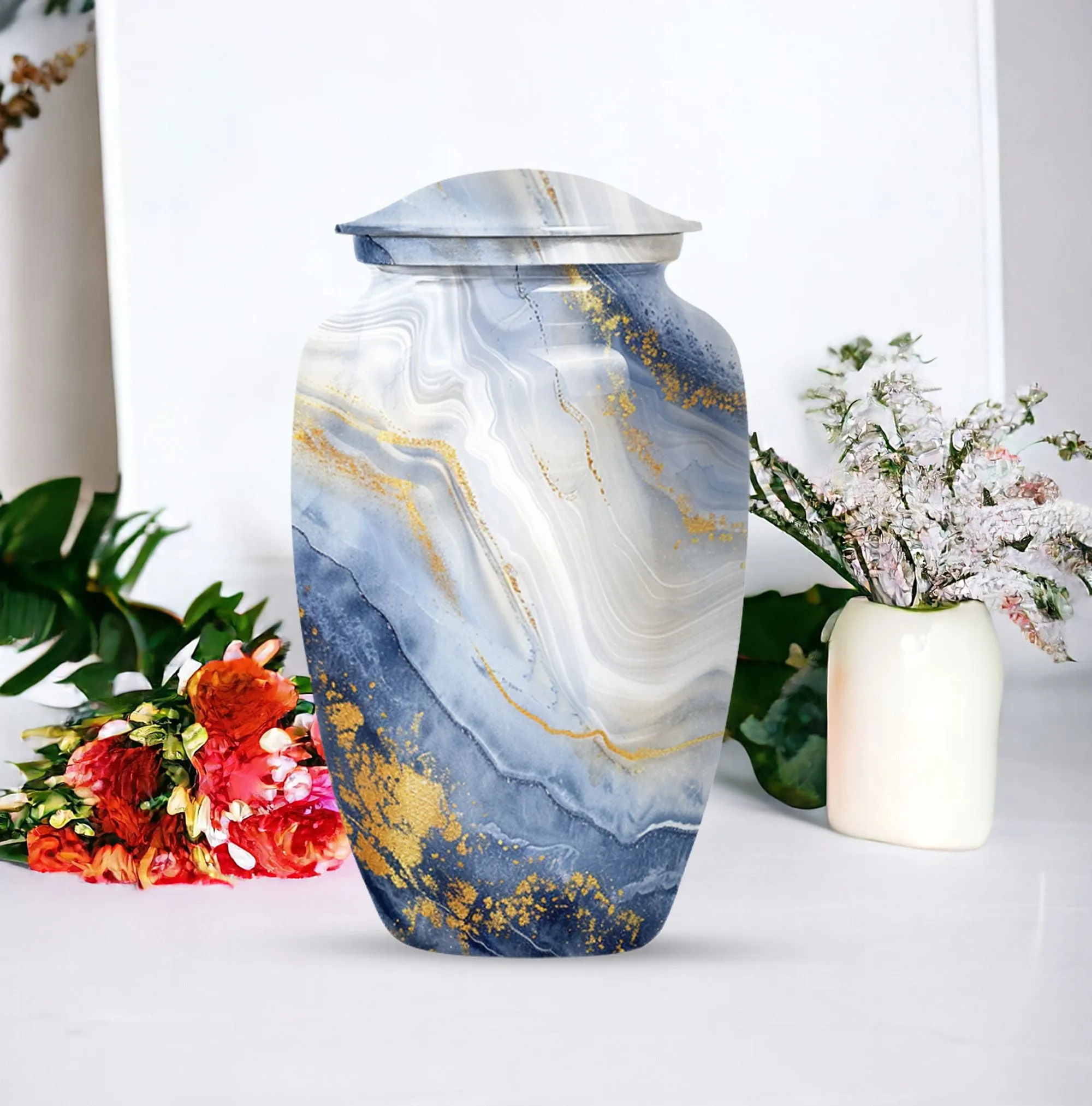 Artistic Design Memorial Tribute: Majestic Abstract Urn for Ashes