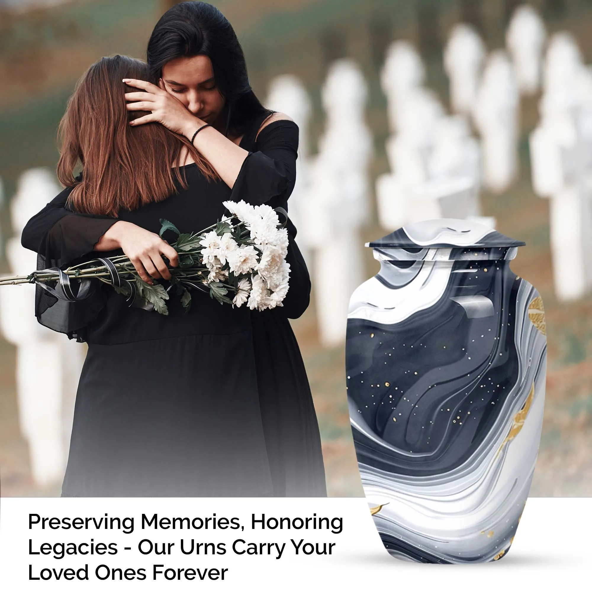 Artistic Design Urn - Keepsake for Loved Ones, Memorial Urn