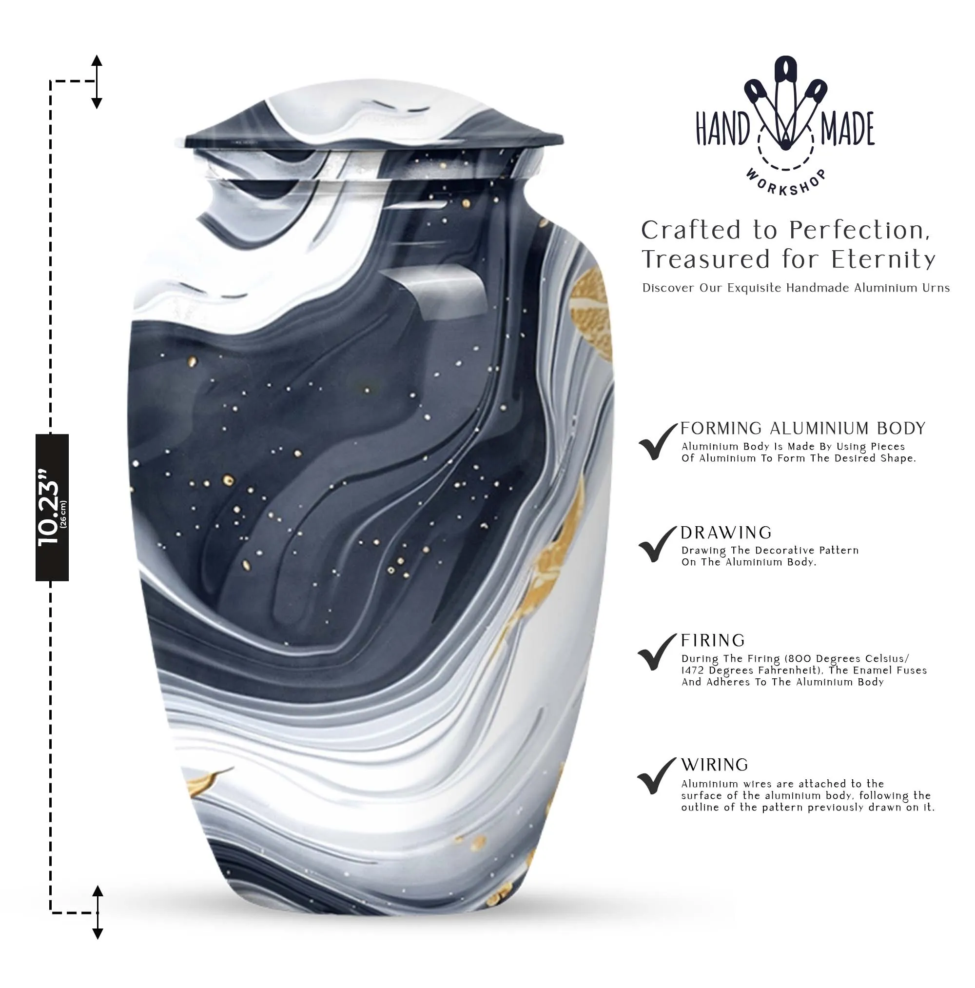 Artistic Design Urn - Keepsake for Loved Ones, Memorial Urn
