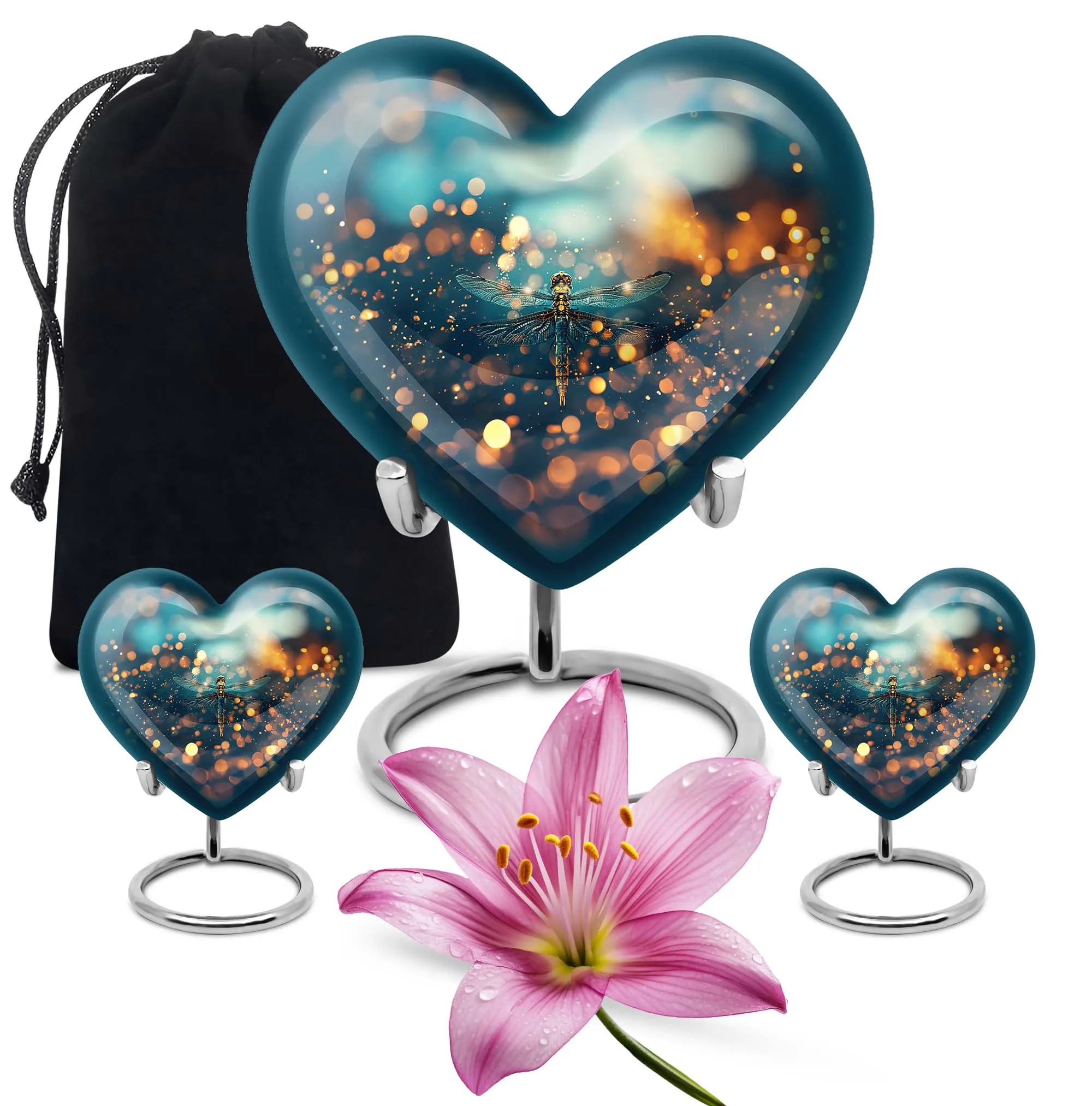 Artistic Dragonfly Tribute: Heartfelt Large Memorial Cremation Urn