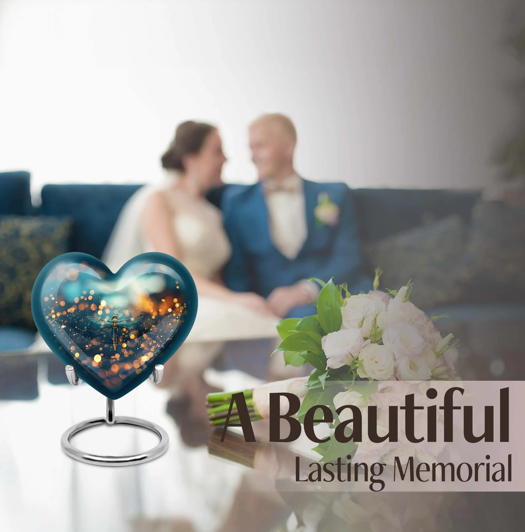 Artistic Dragonfly Tribute: Heartfelt Large Memorial Cremation Urn