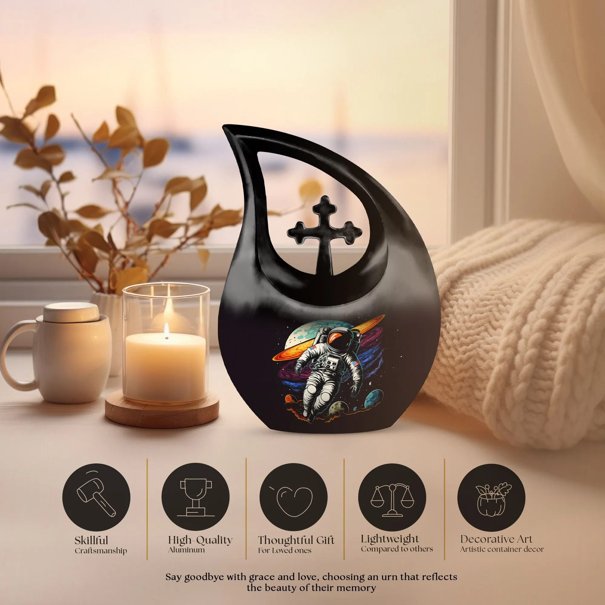 Astronaut Urn - Decorative Memorial for Cremation Ashes