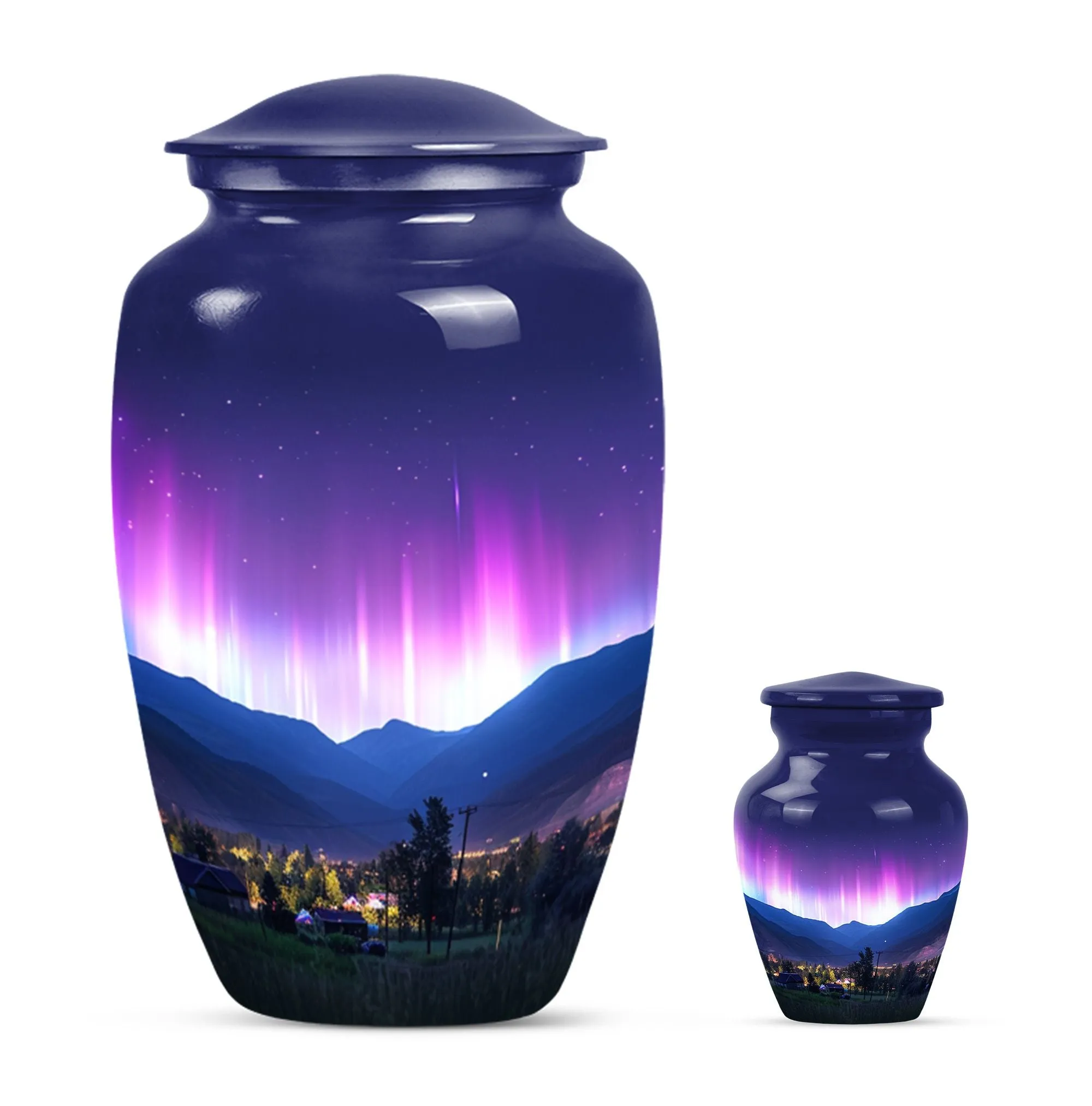 Aurora Borealis Cremation Urns For Human Ashes - Northern Lights