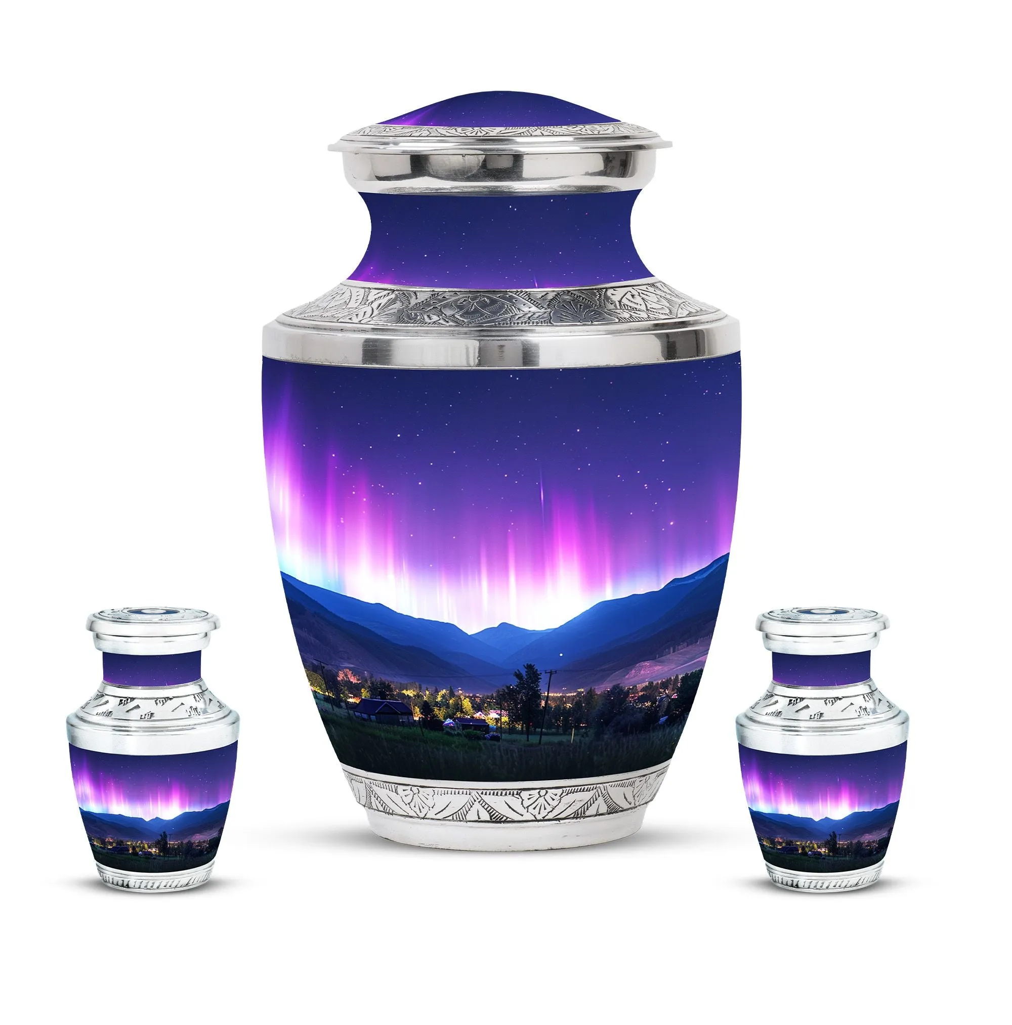 Aurora Borealis Cremation Urns For Human Ashes - Northern Lights
