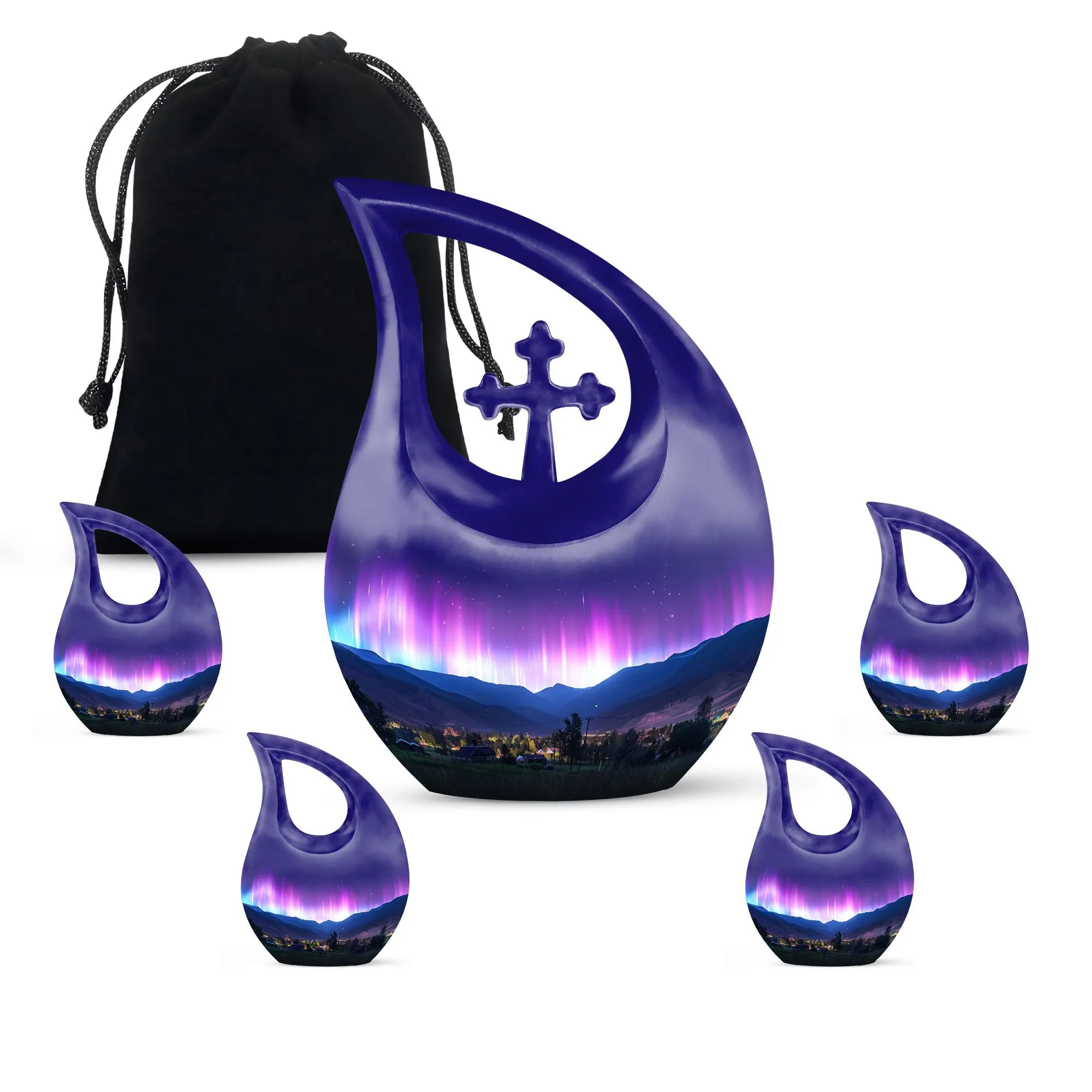 Aurora Borealis Cremation Urns For Human Ashes - Northern Lights
