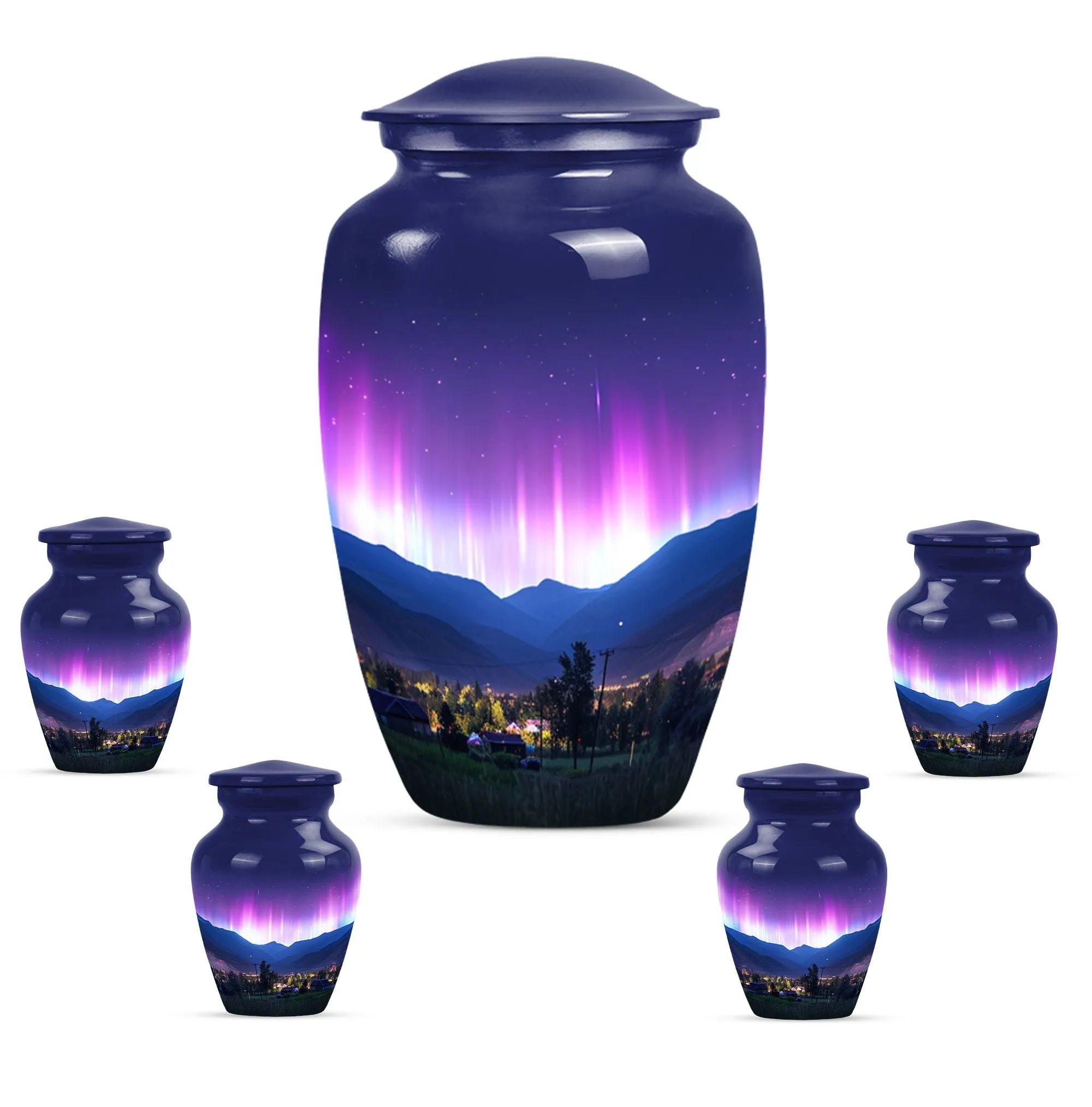Aurora Borealis Cremation Urns For Human Ashes - Northern Lights