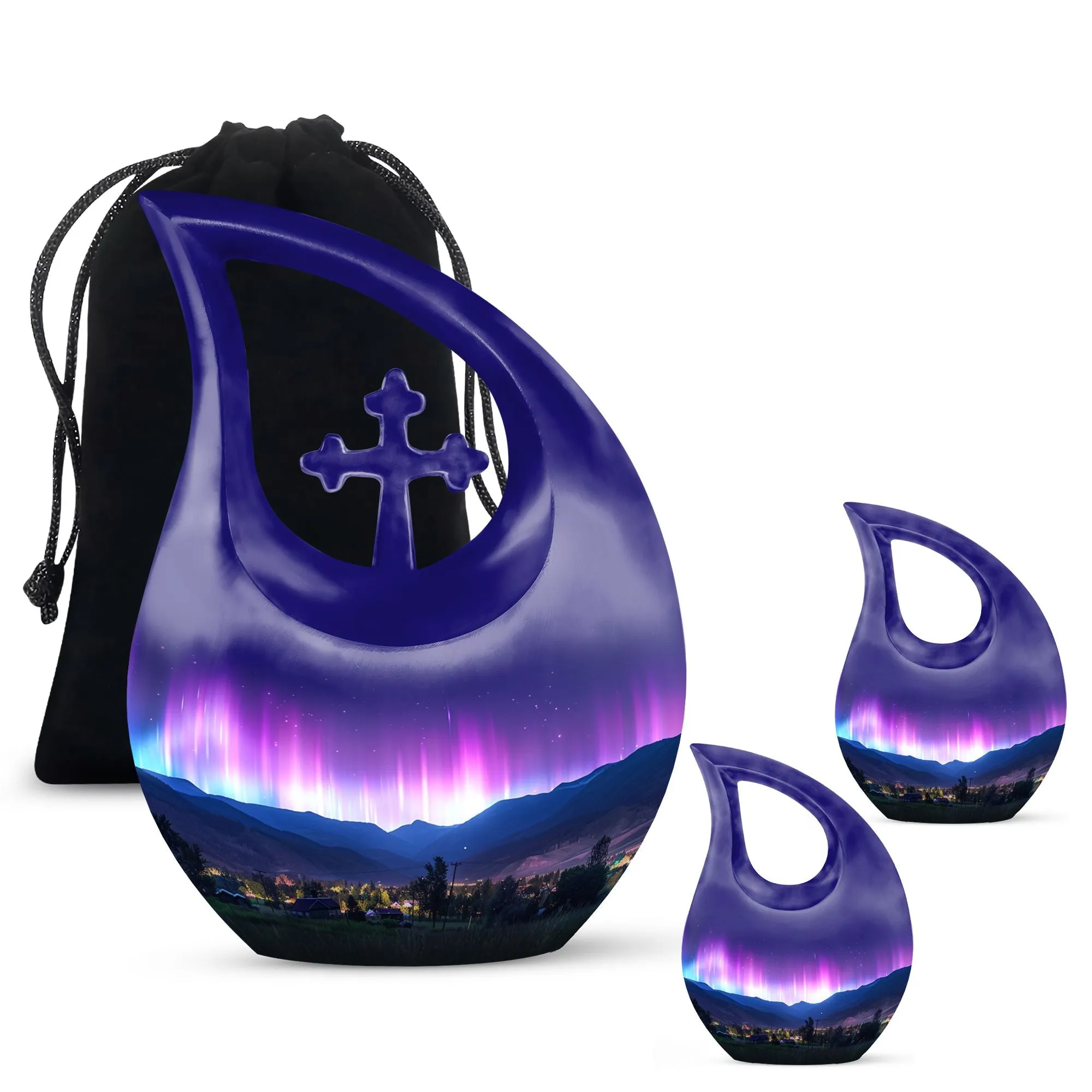 Aurora Borealis Cremation Urns For Human Ashes - Northern Lights