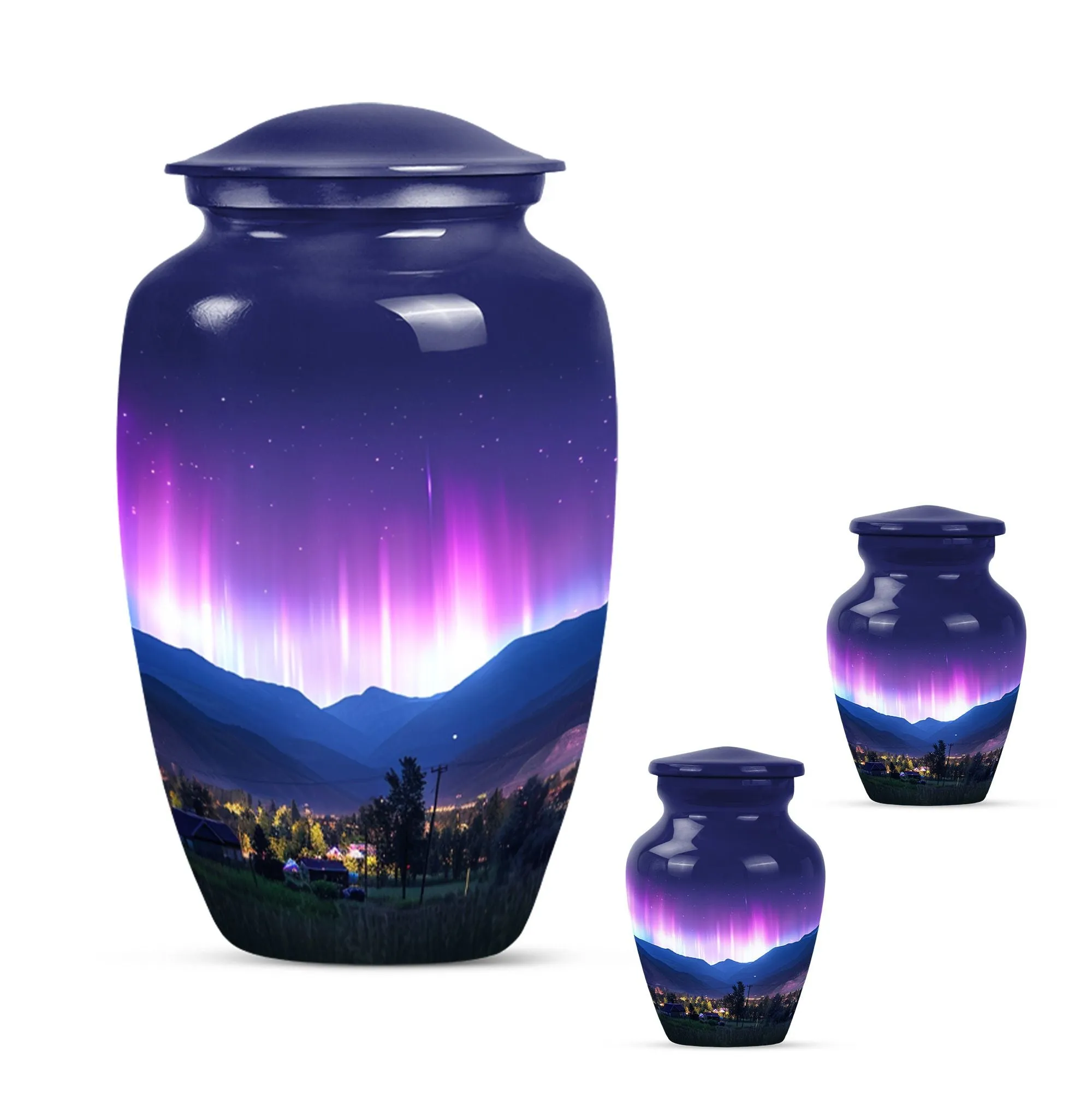 Aurora Borealis Cremation Urns For Human Ashes - Northern Lights