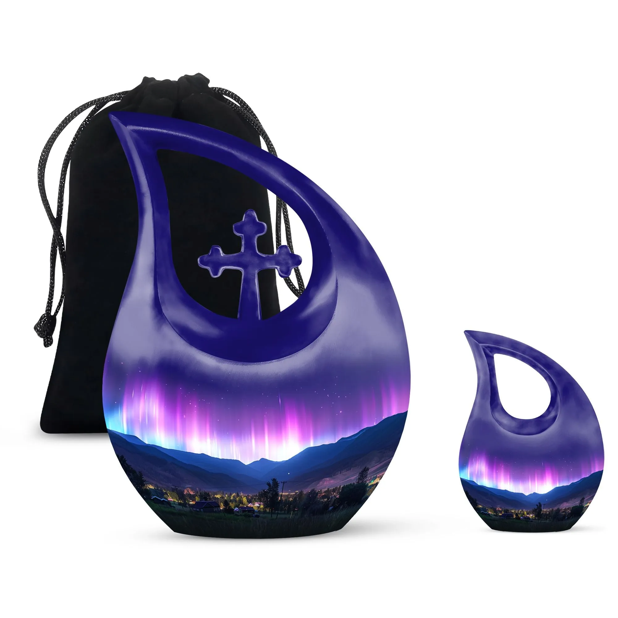 Aurora Borealis Cremation Urns For Human Ashes - Northern Lights