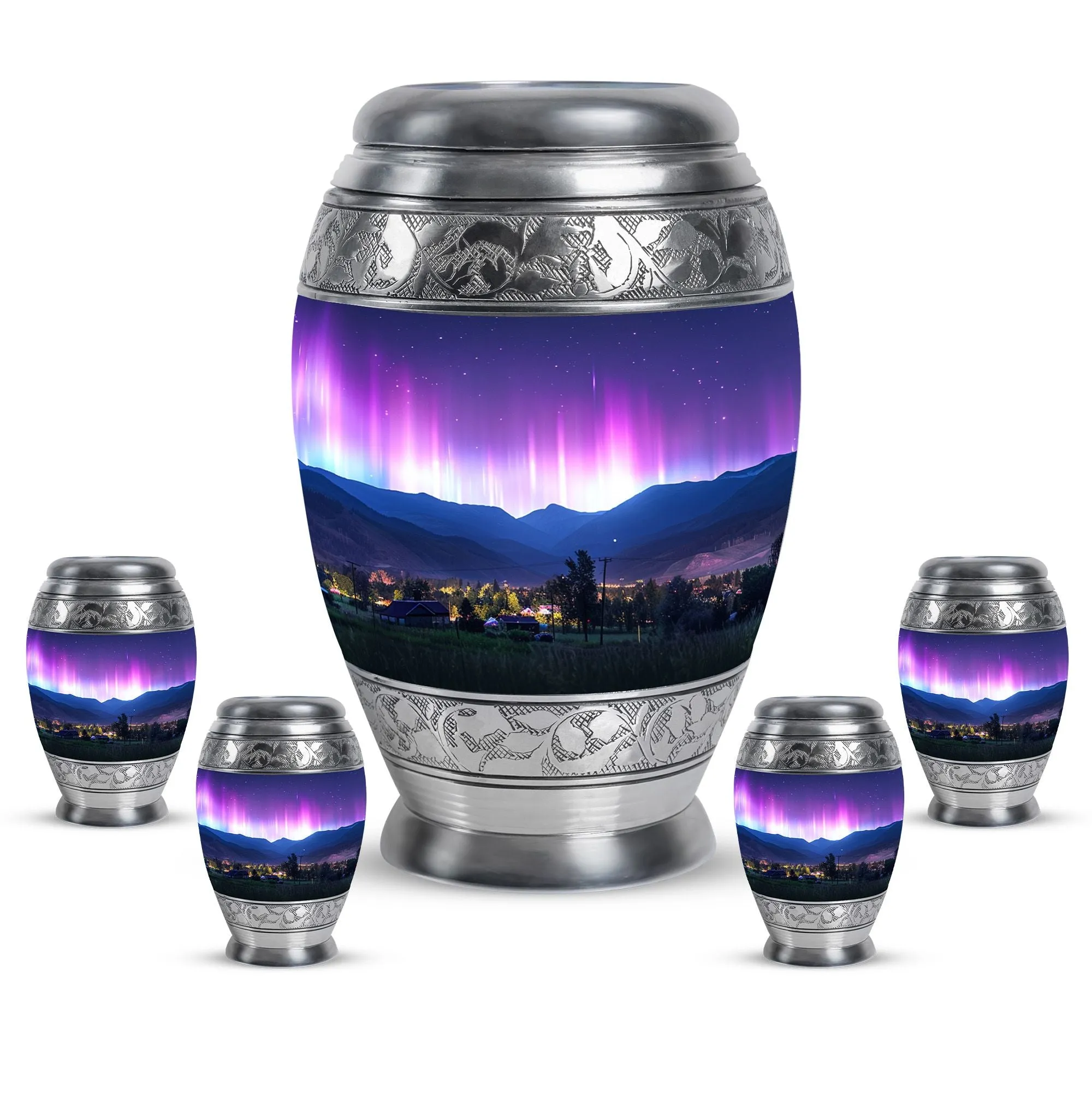 Aurora Borealis Cremation Urns For Human Ashes - Northern Lights