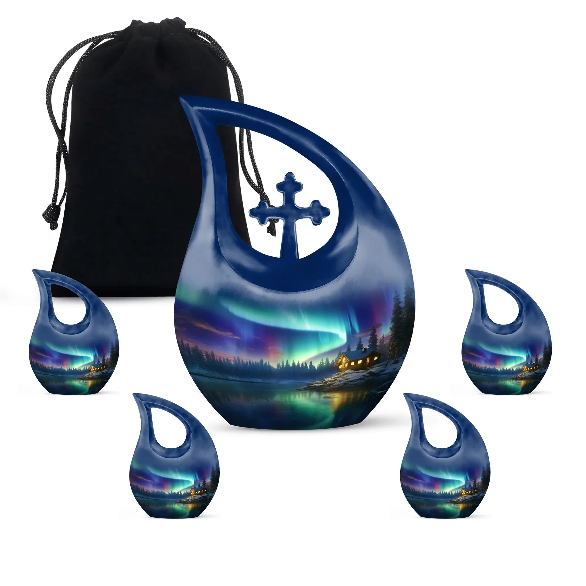 Aurora Urn: Elegant Cross Drop Design Urn for Adult Burials