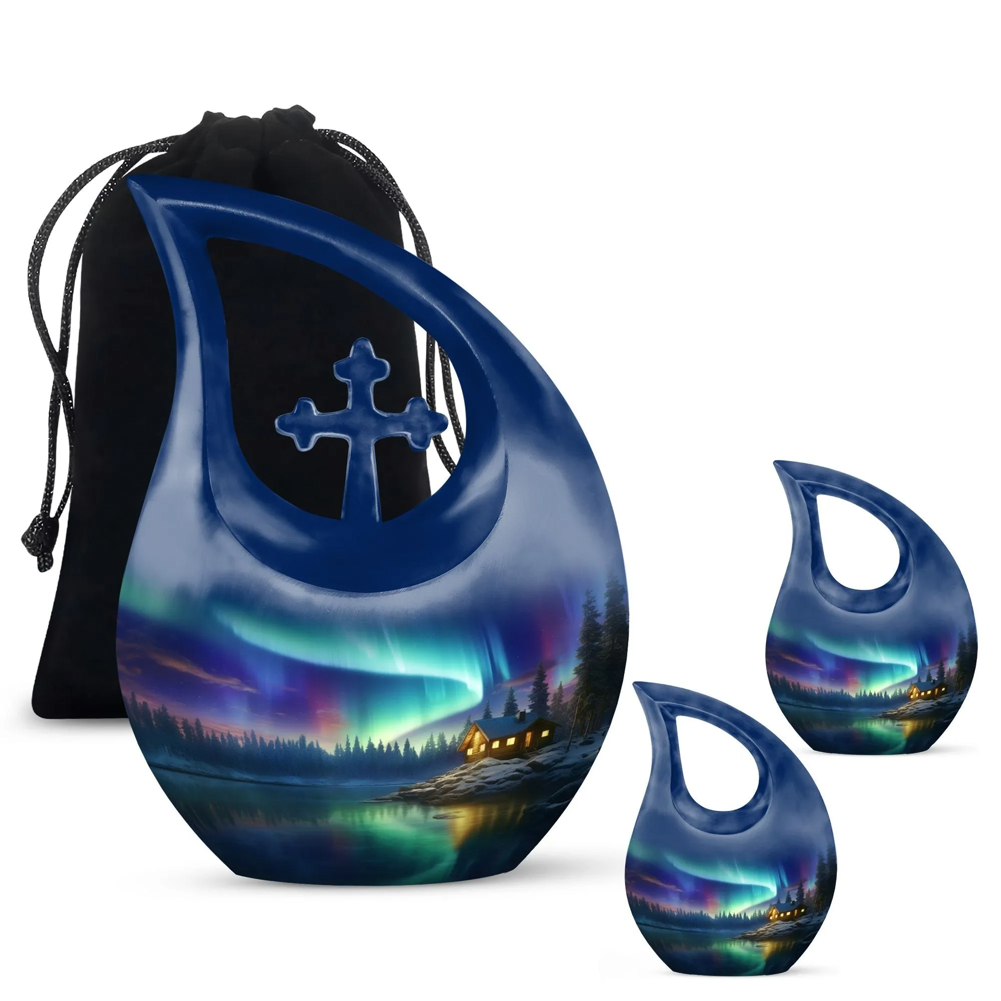 Aurora Urn: Elegant Cross Drop Design Urn for Adult Burials