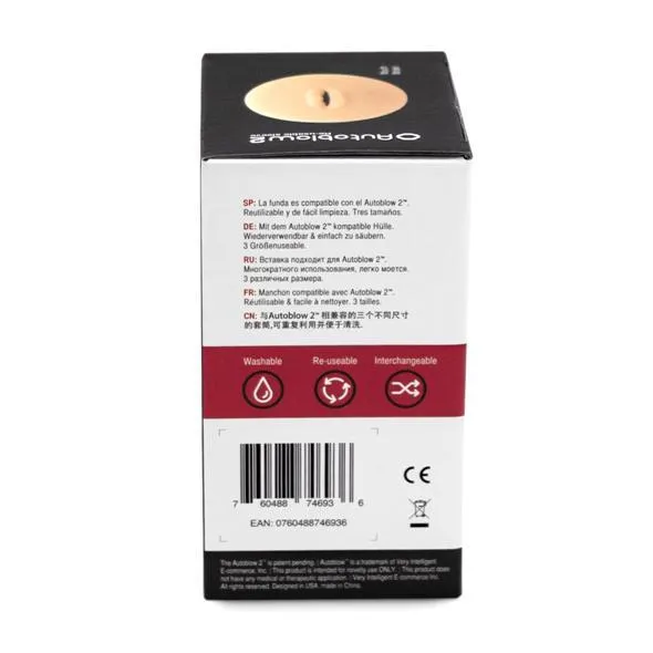 Autoblow - 2 Plus XT Sleeve Vagina and Mouth Orifice (Beige)