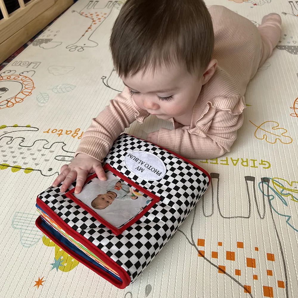 Baby's First Photo Album | Interactive Family & Friends Recognition Book with Mirror