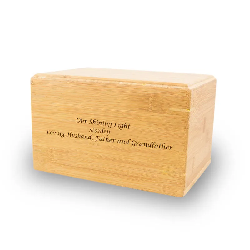 Bamboo Cremation Box in Large