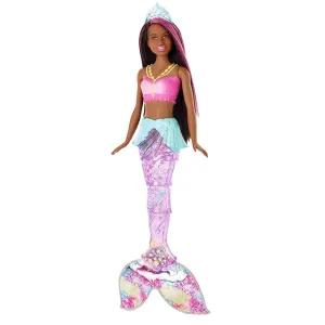 Barbie GFL83 Dreamtopia Sparkle Lights Mermaid, Brunette