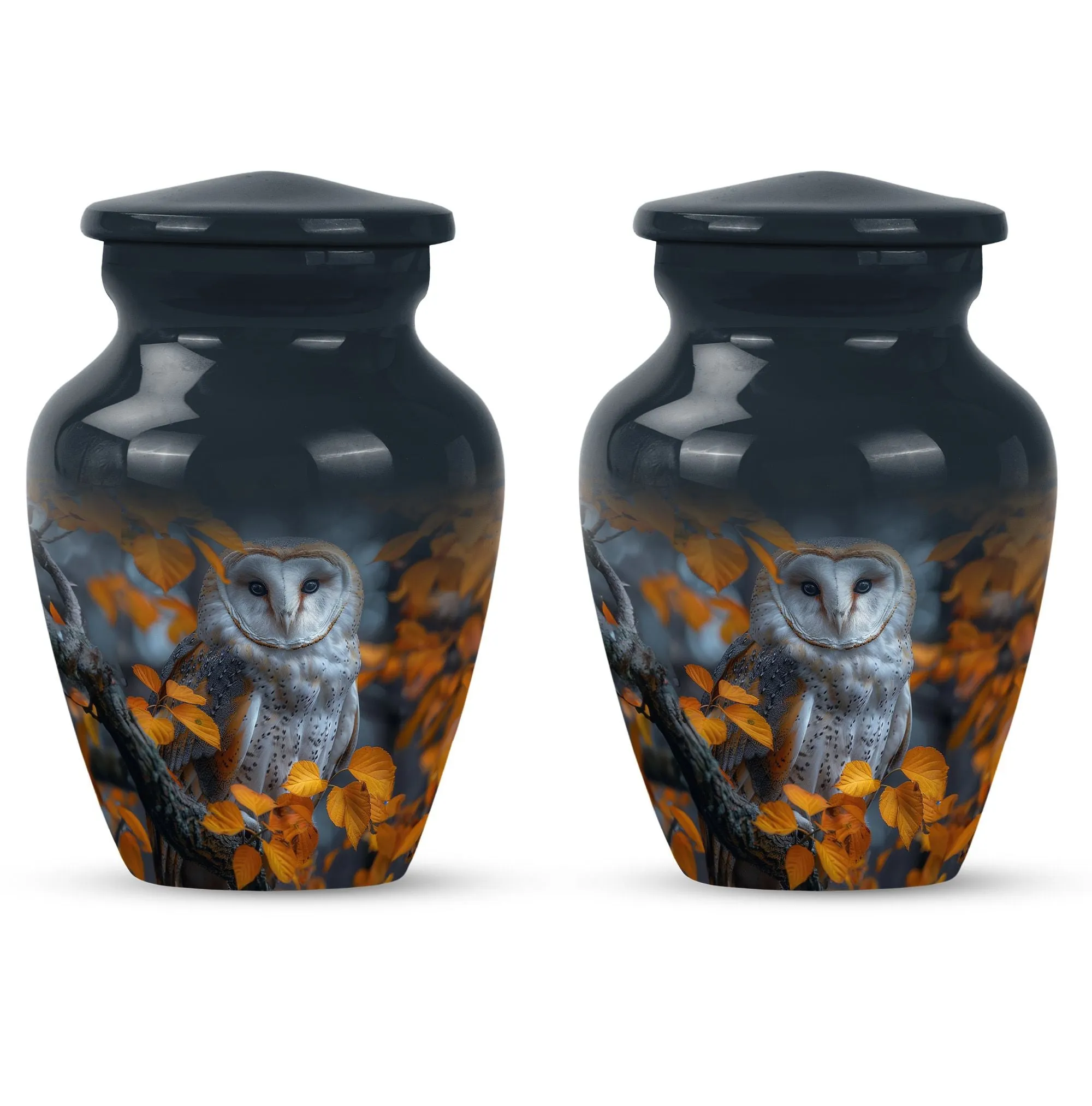 Barn Owl Urn - Exquisite Memorial Ashes Keeper for Adults
